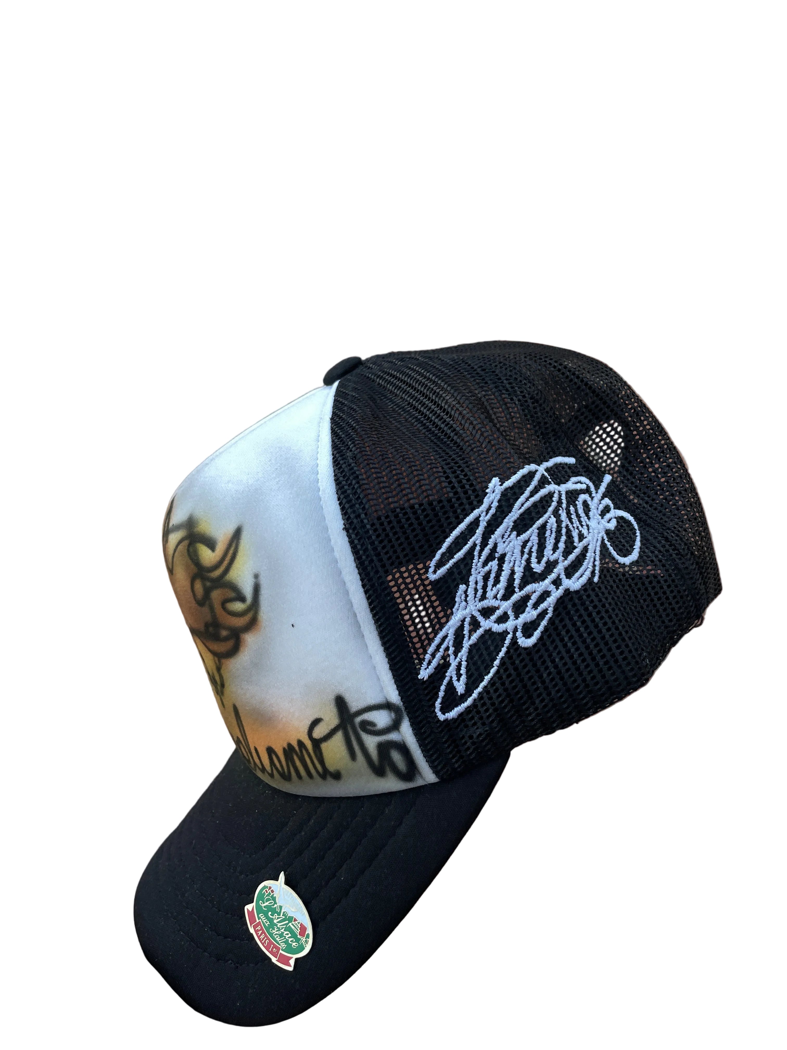 Plant the flag black trucker cap
