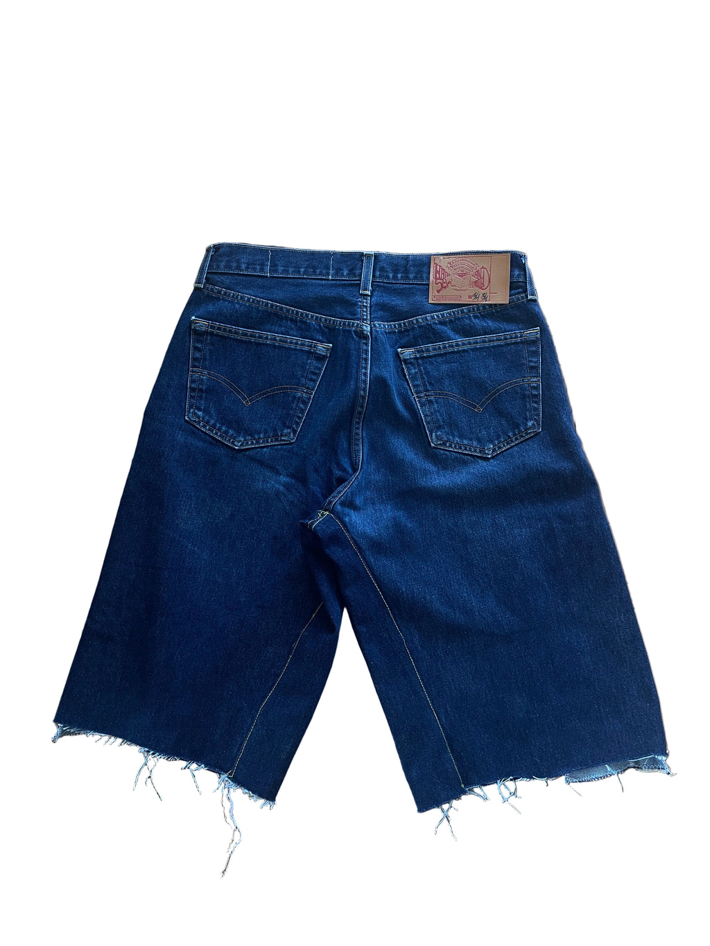 Indigo flare wide jorts