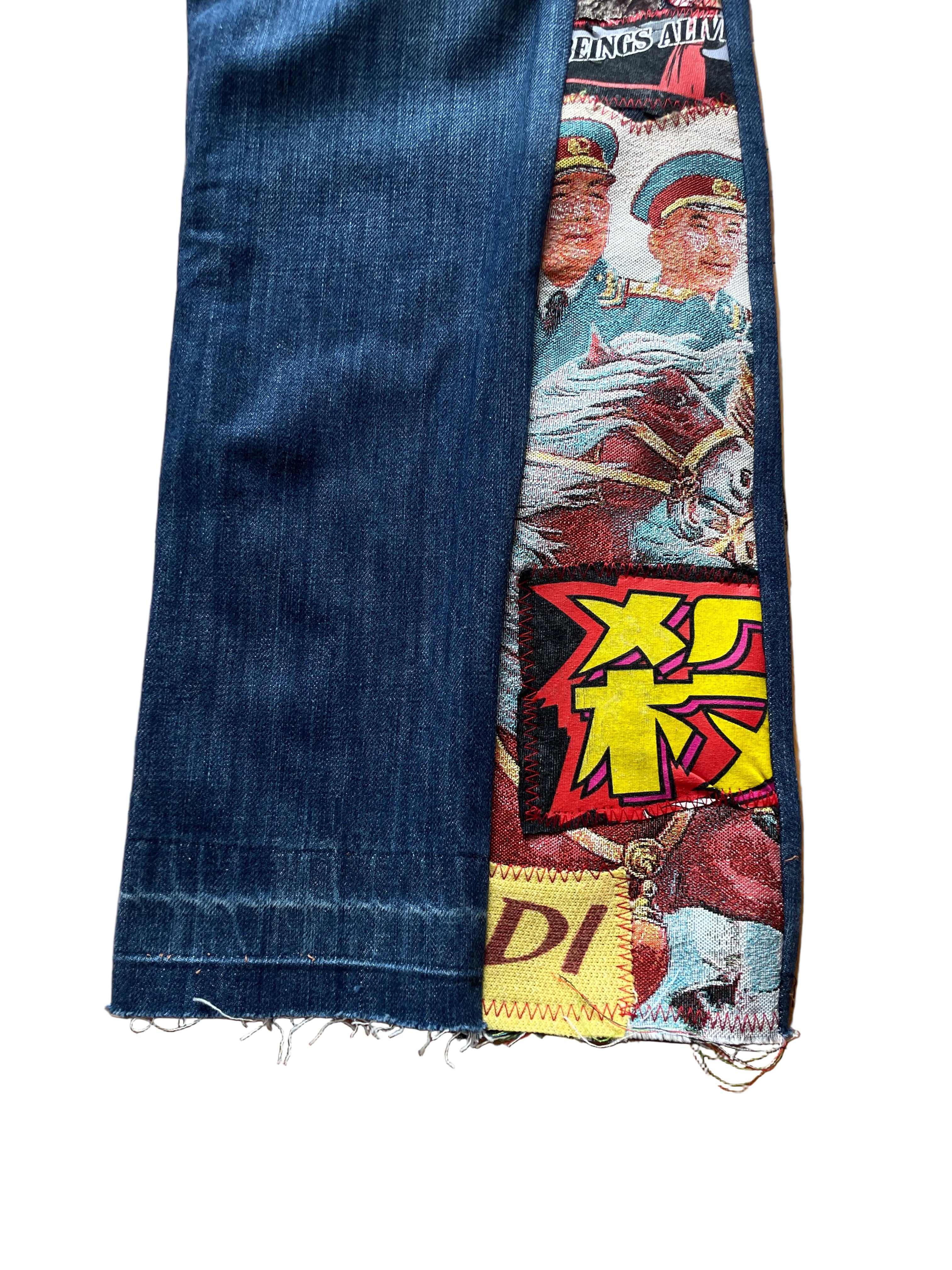 Neon anime flare jeans
