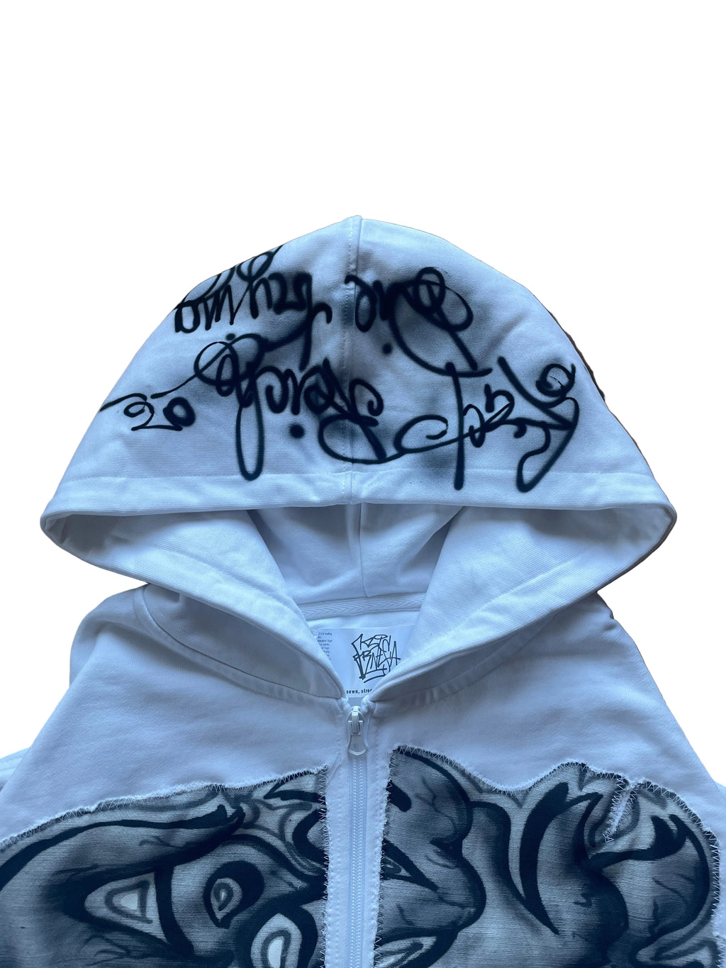 Graffiti hustla boxy hoodie