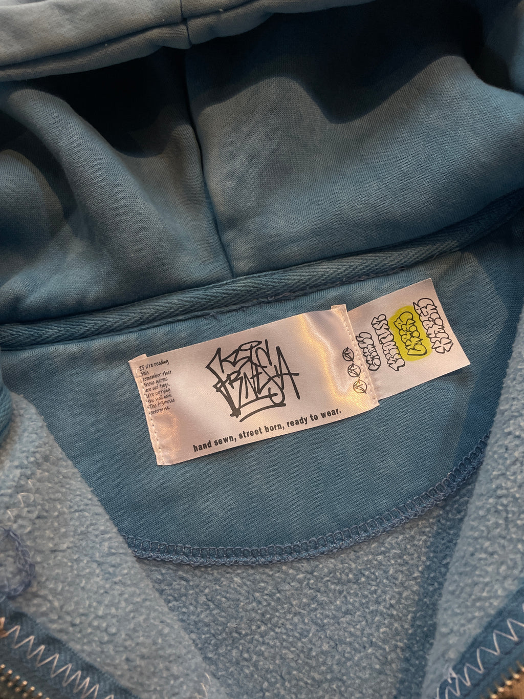 Blue madness airbrush wide hoodie