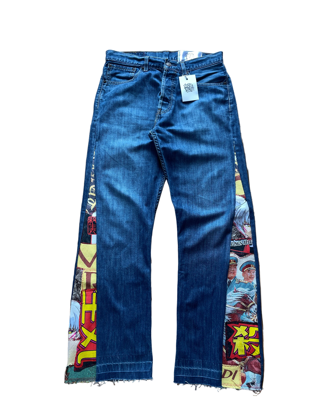 Neon anime flare jeans
