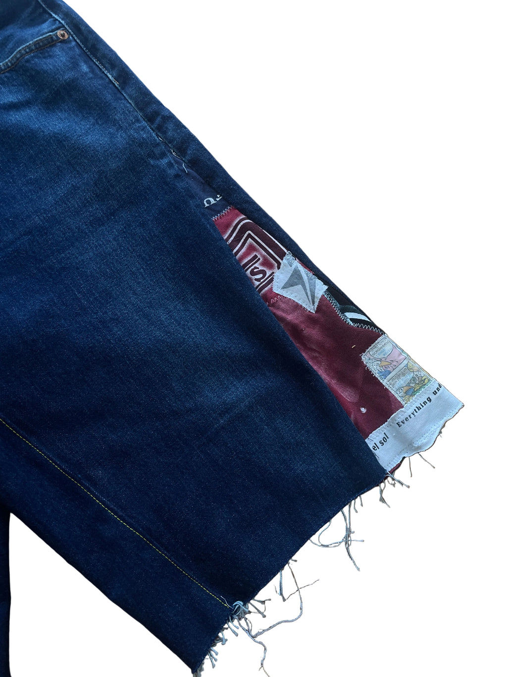 Indigo flare wide jorts