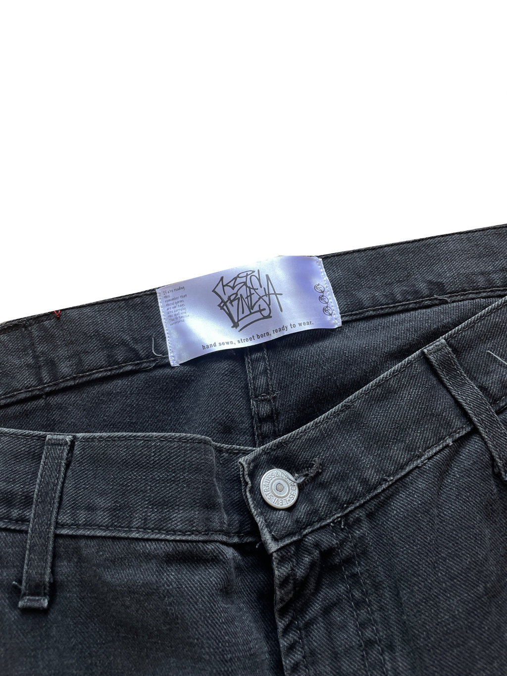 Black dust long cargo jorts