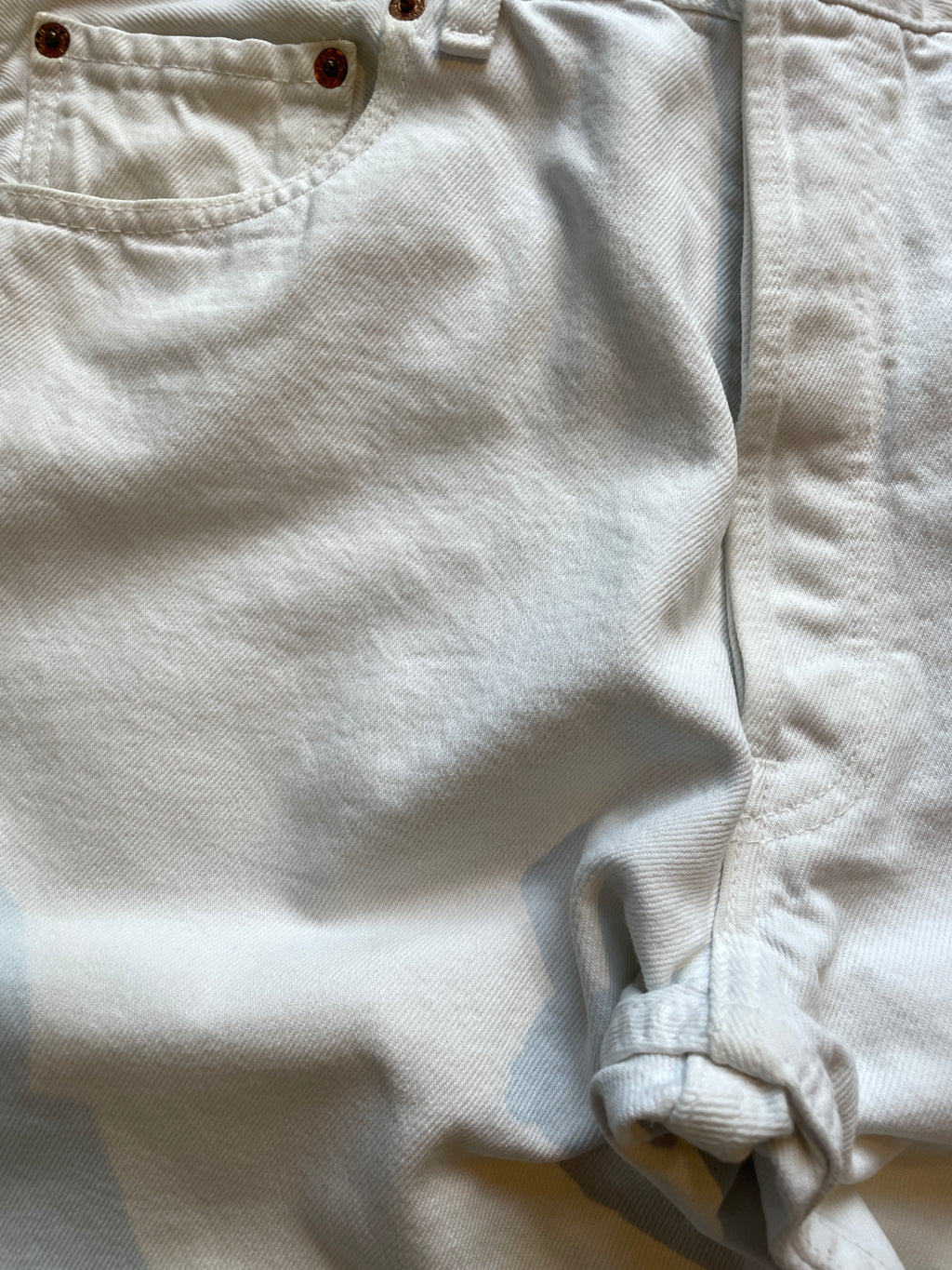 White anime flare jeans