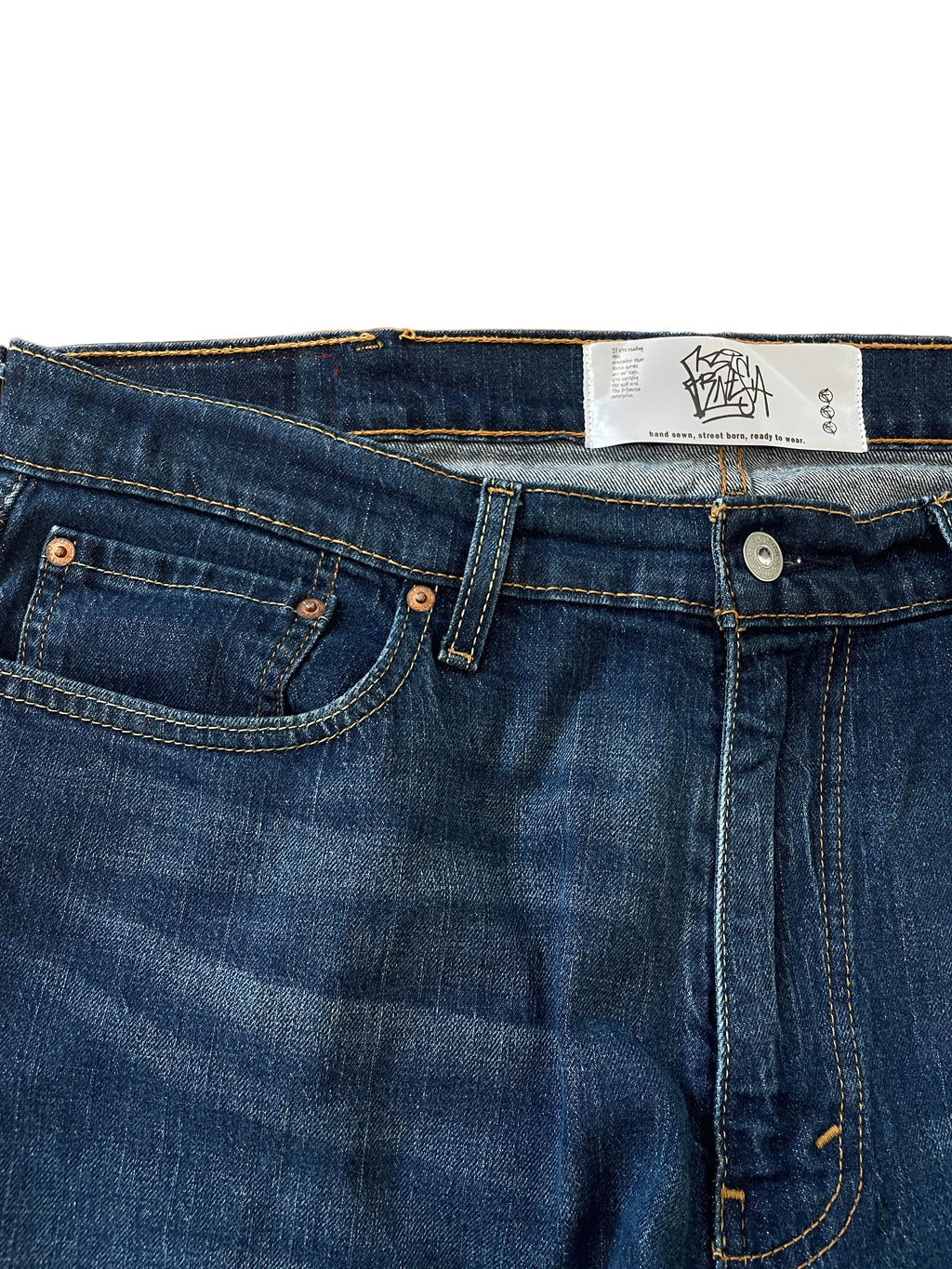 Beer cans flare jeans V3