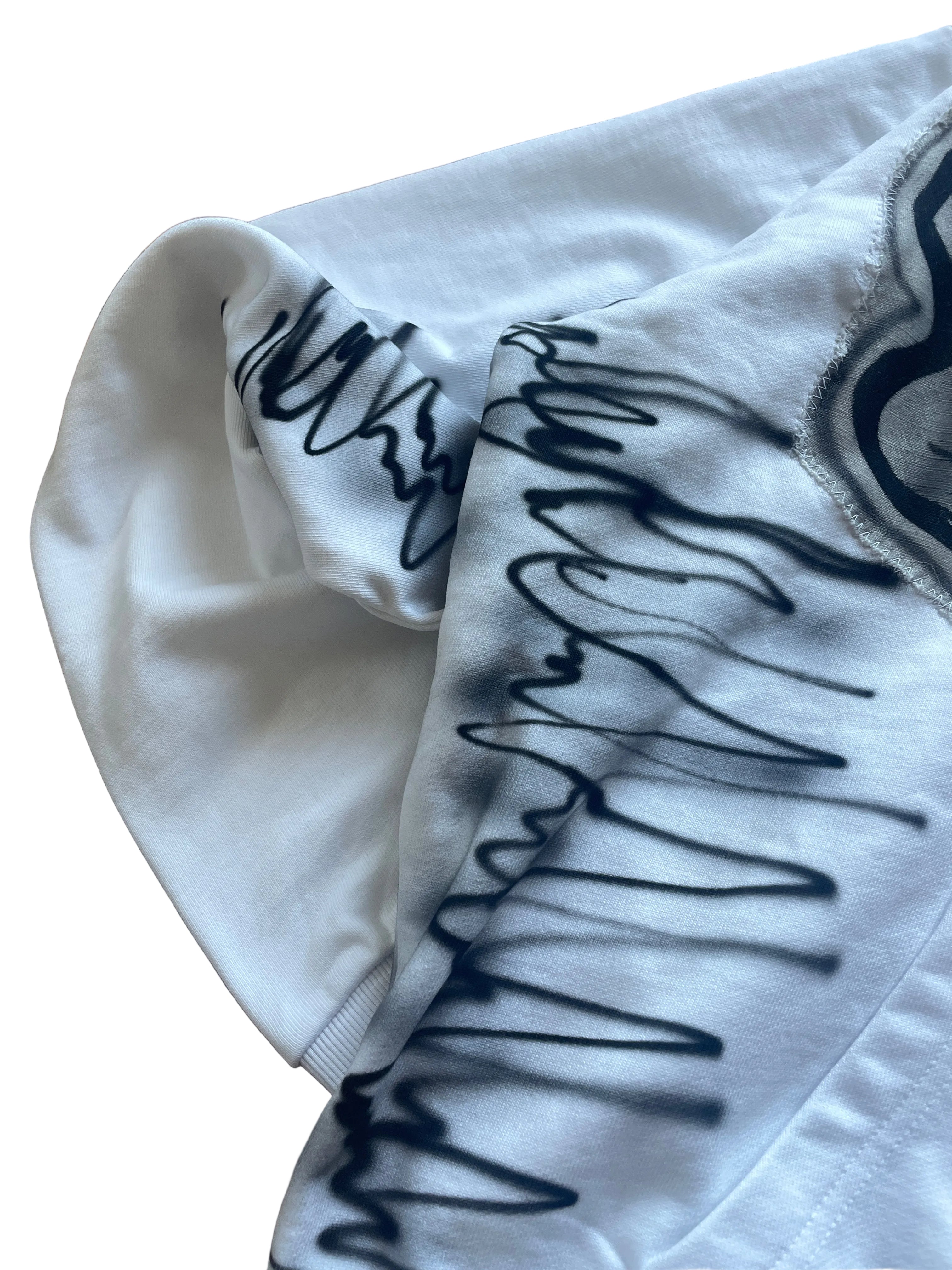 Graffiti hustla boxy hoodie