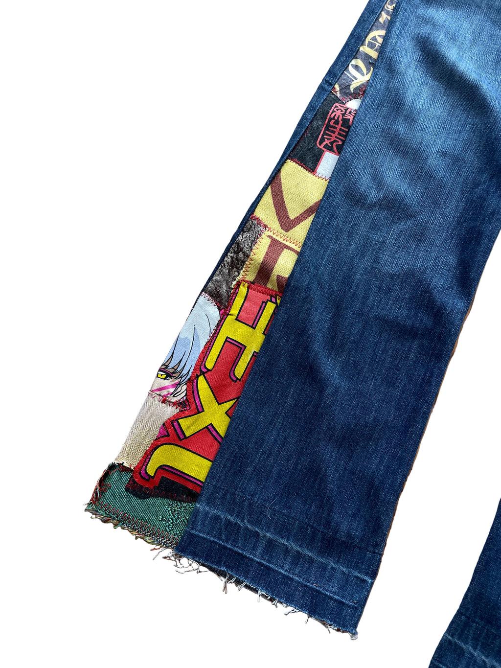 Neon anime flare jeans