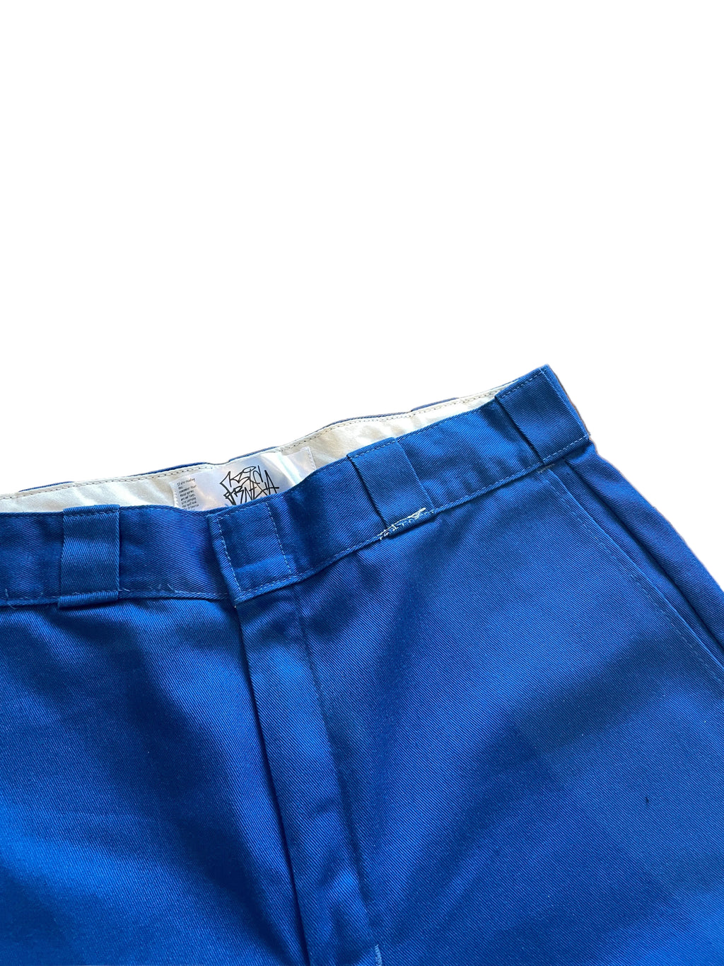 Blue skull patchwork shorts