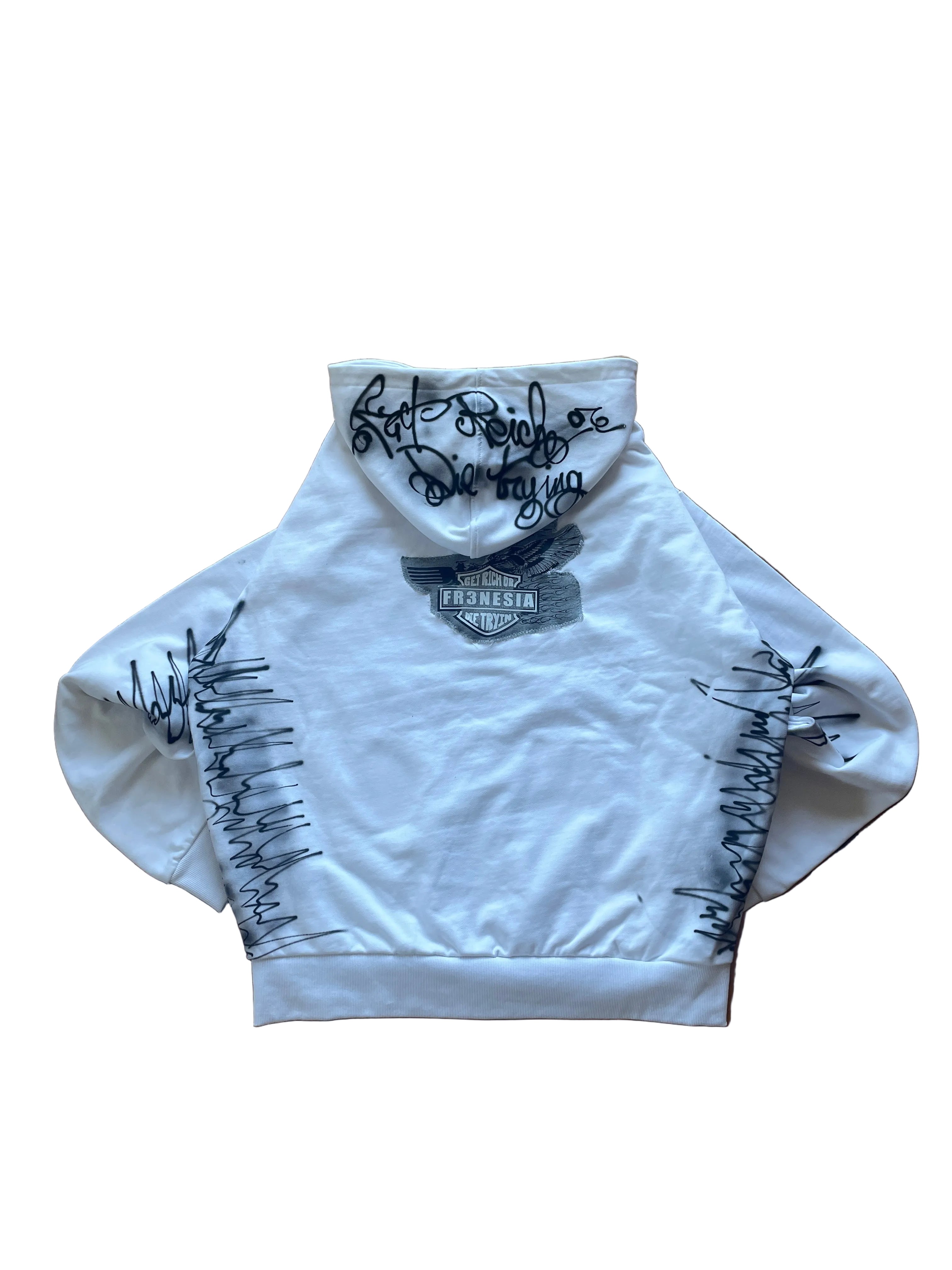 Graffiti hustla boxy hoodie