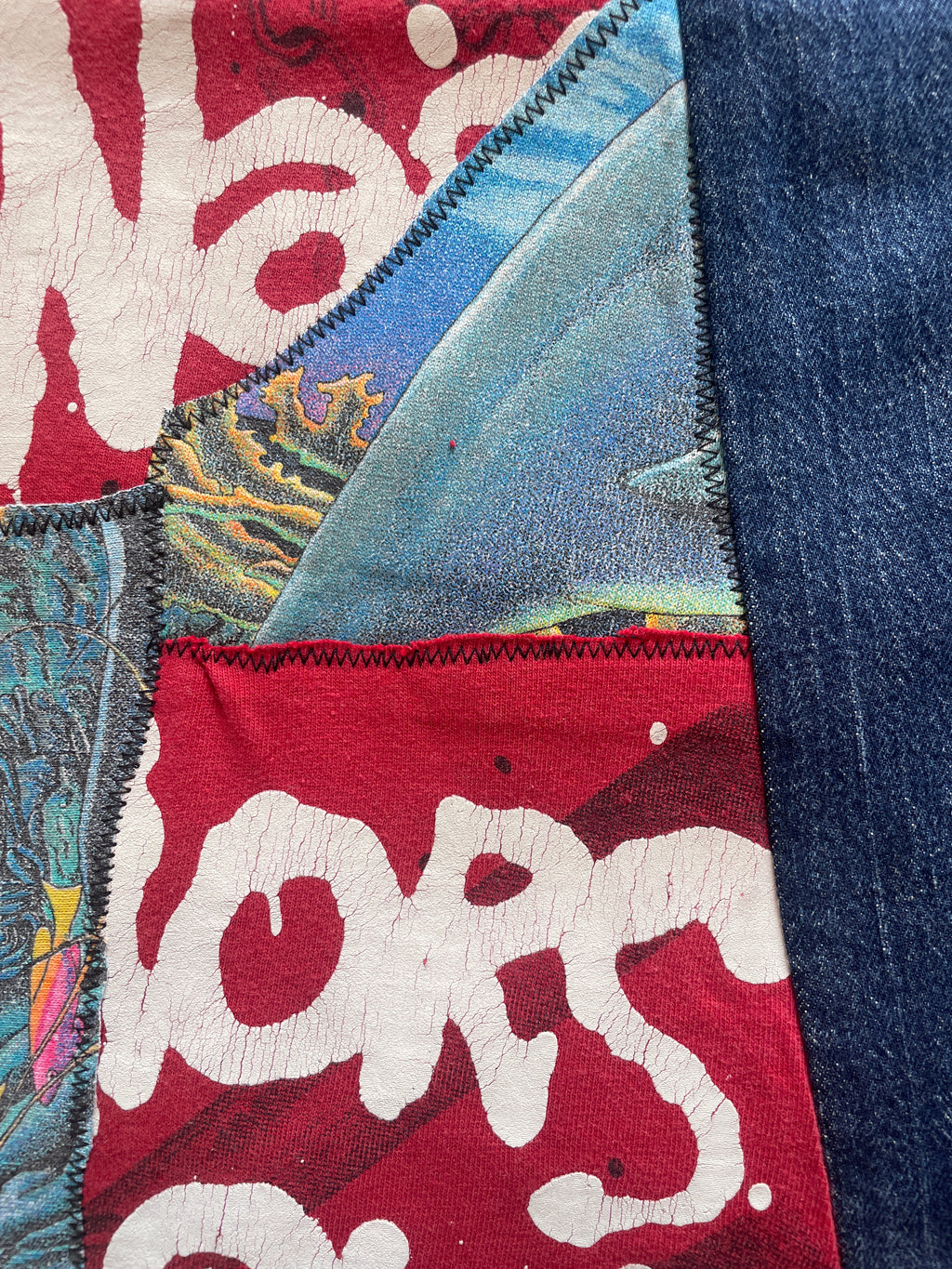 Ocean graffiti flare jeans V3