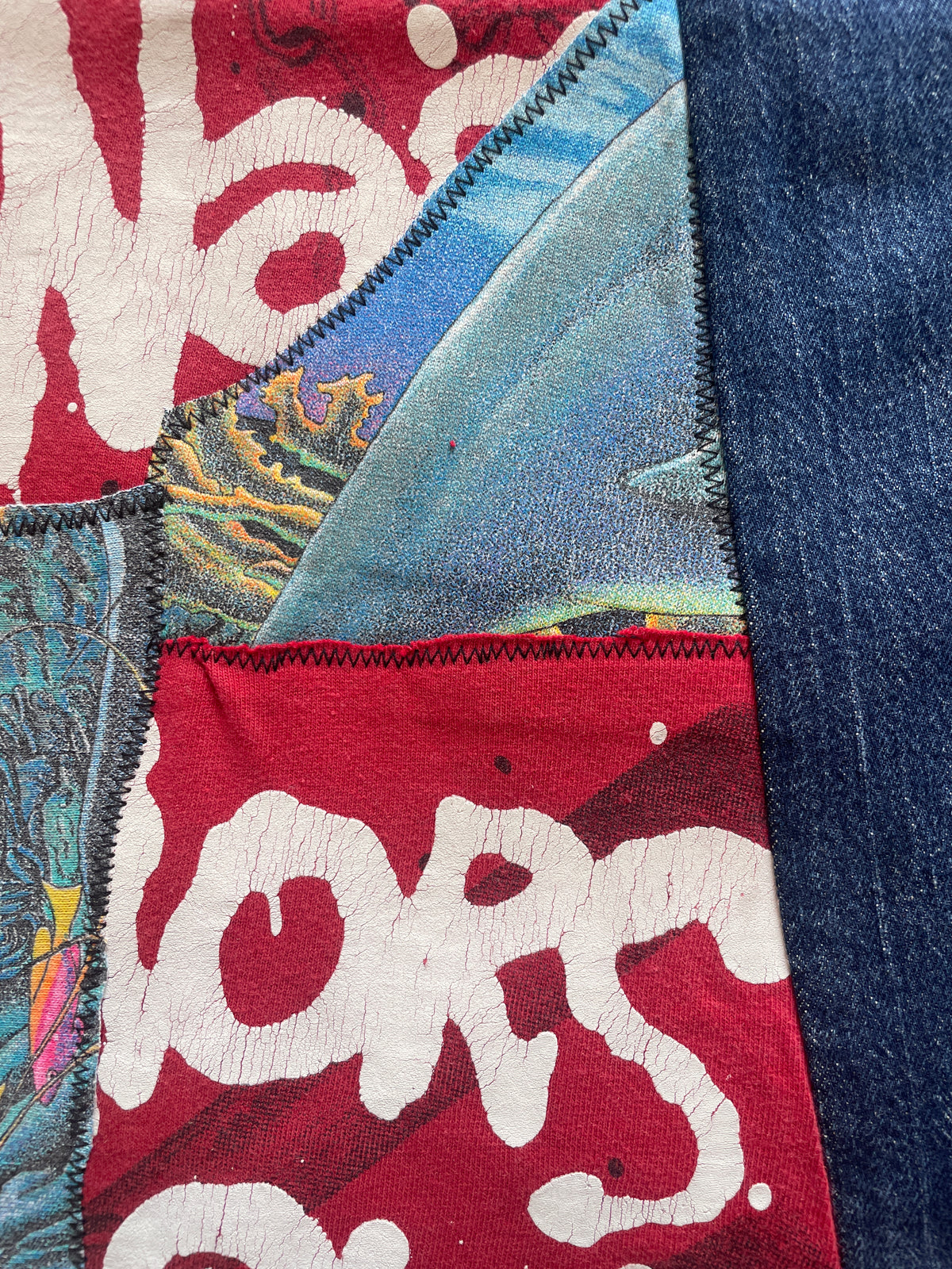 Ocean graffiti flare jeans V3