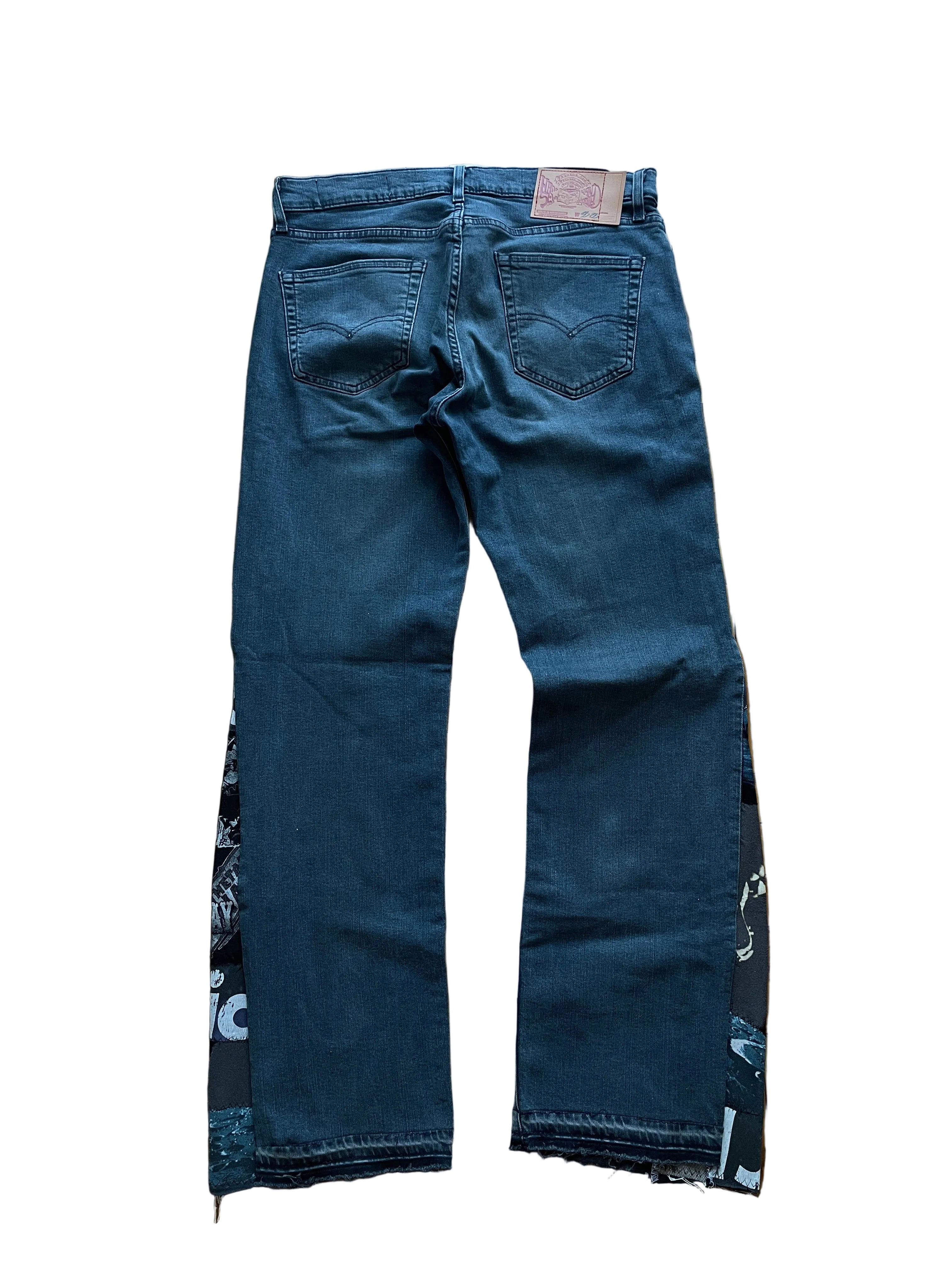 Antracite cement flare jeans