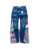 Ocean graffiti flare jeans V3