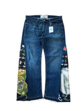 Beer cans flare jeans V3
