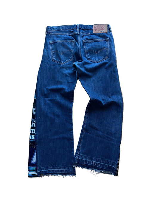 Blu fiammato Senior flare jeans