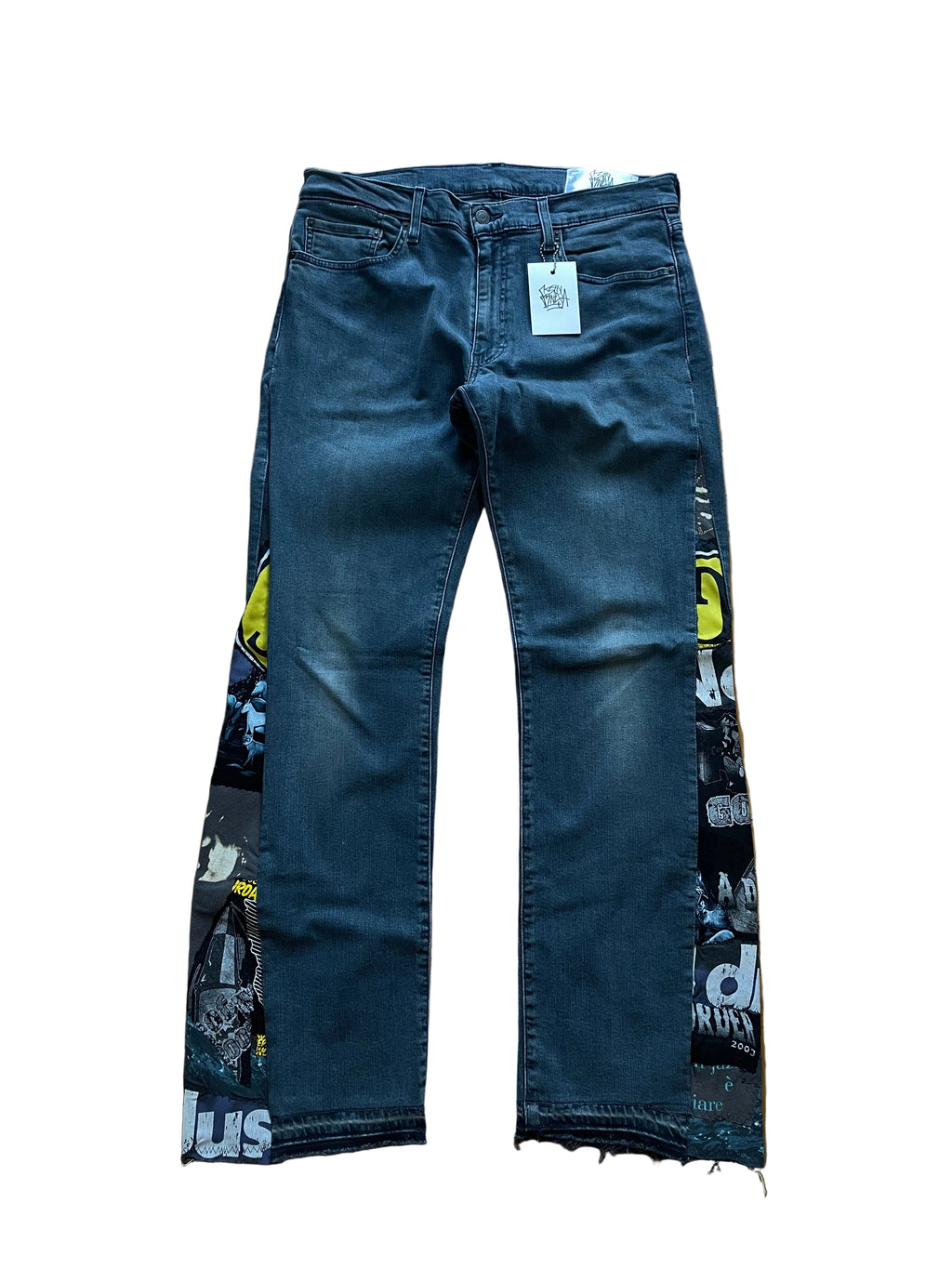 Antracite cement flare jeans