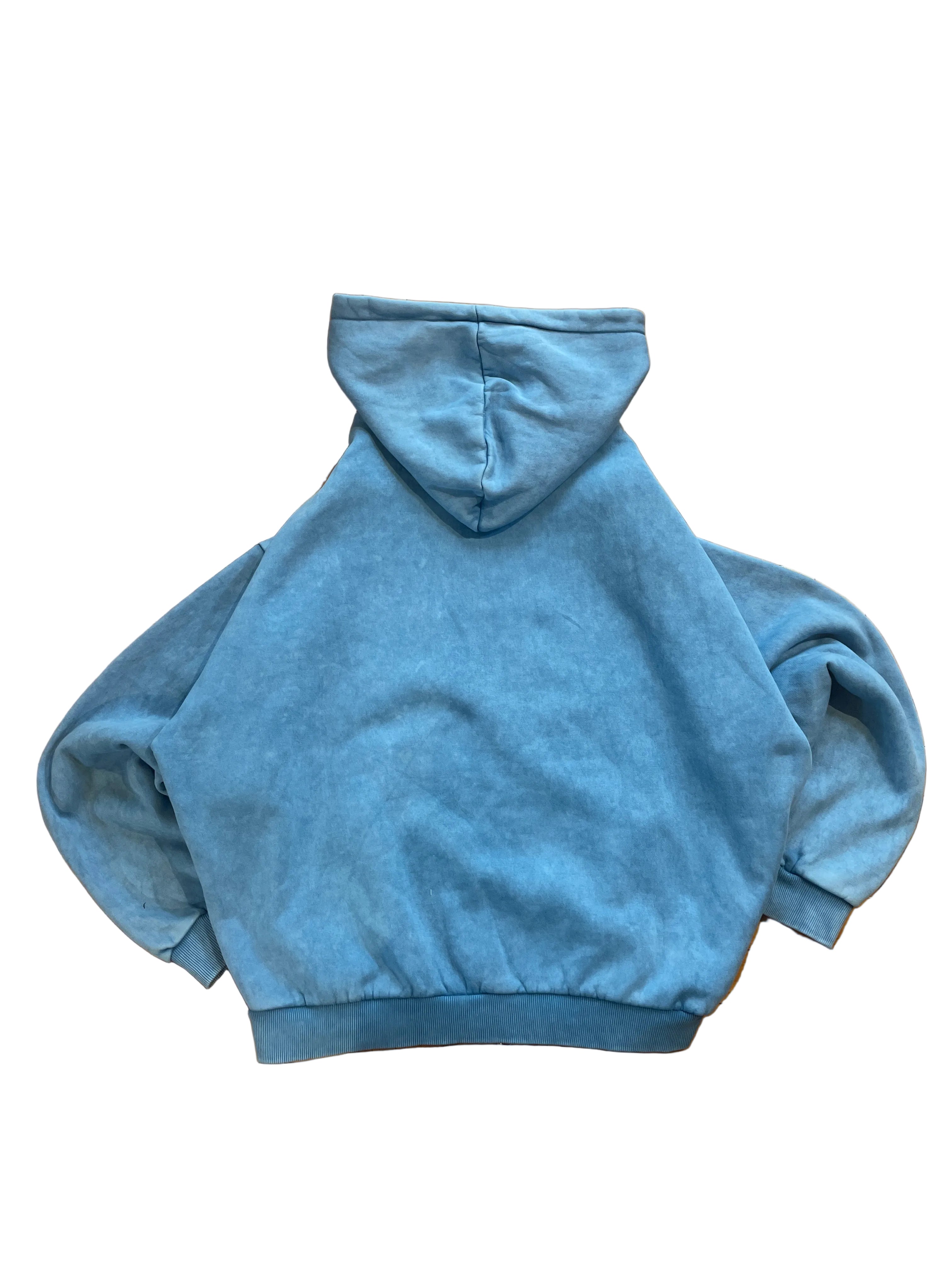 Blue madness airbrush wide hoodie