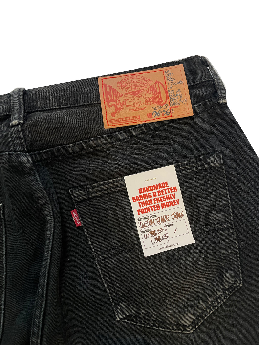 Golden years black flare jeans