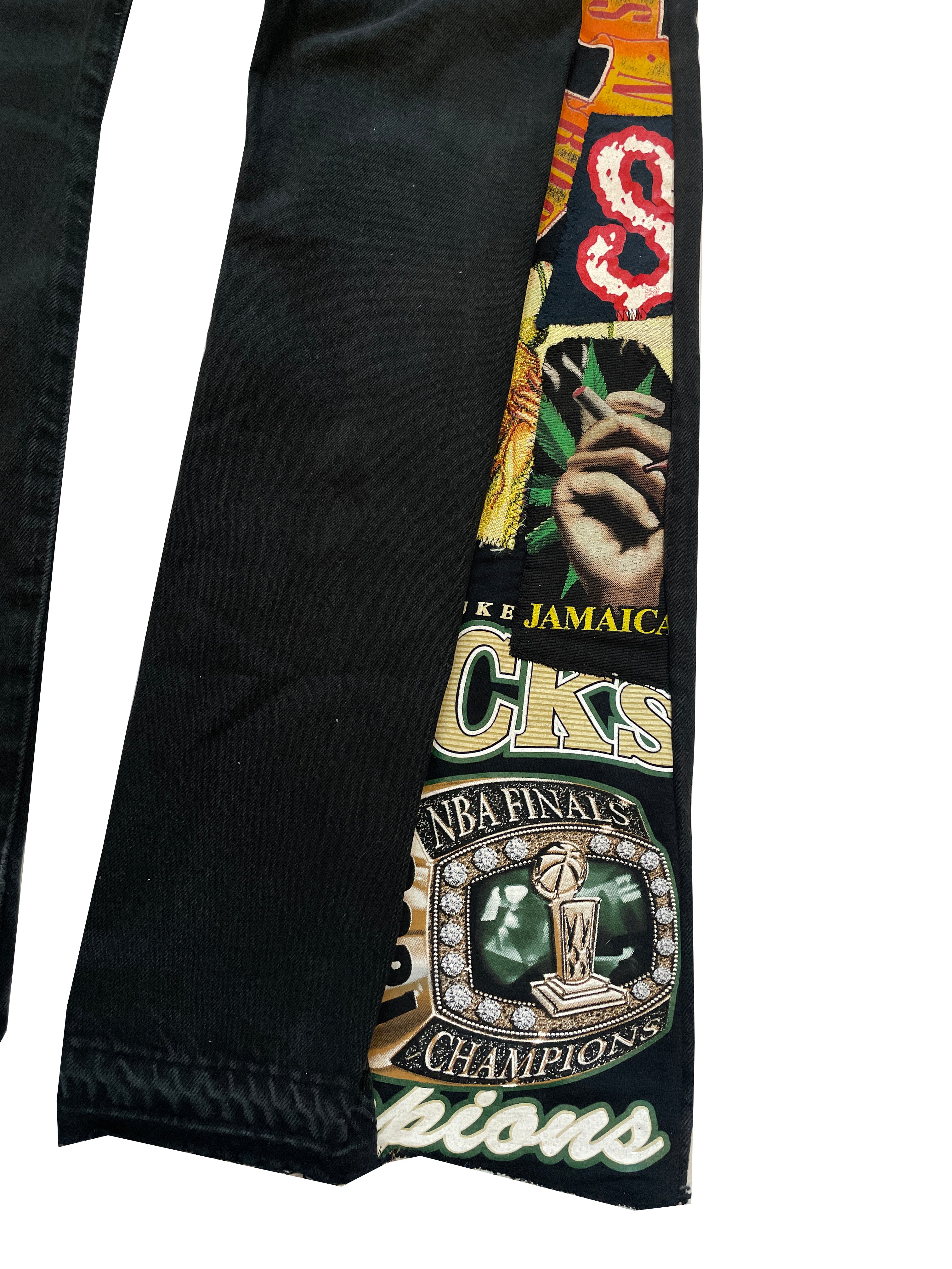 Golden years black flare jeans