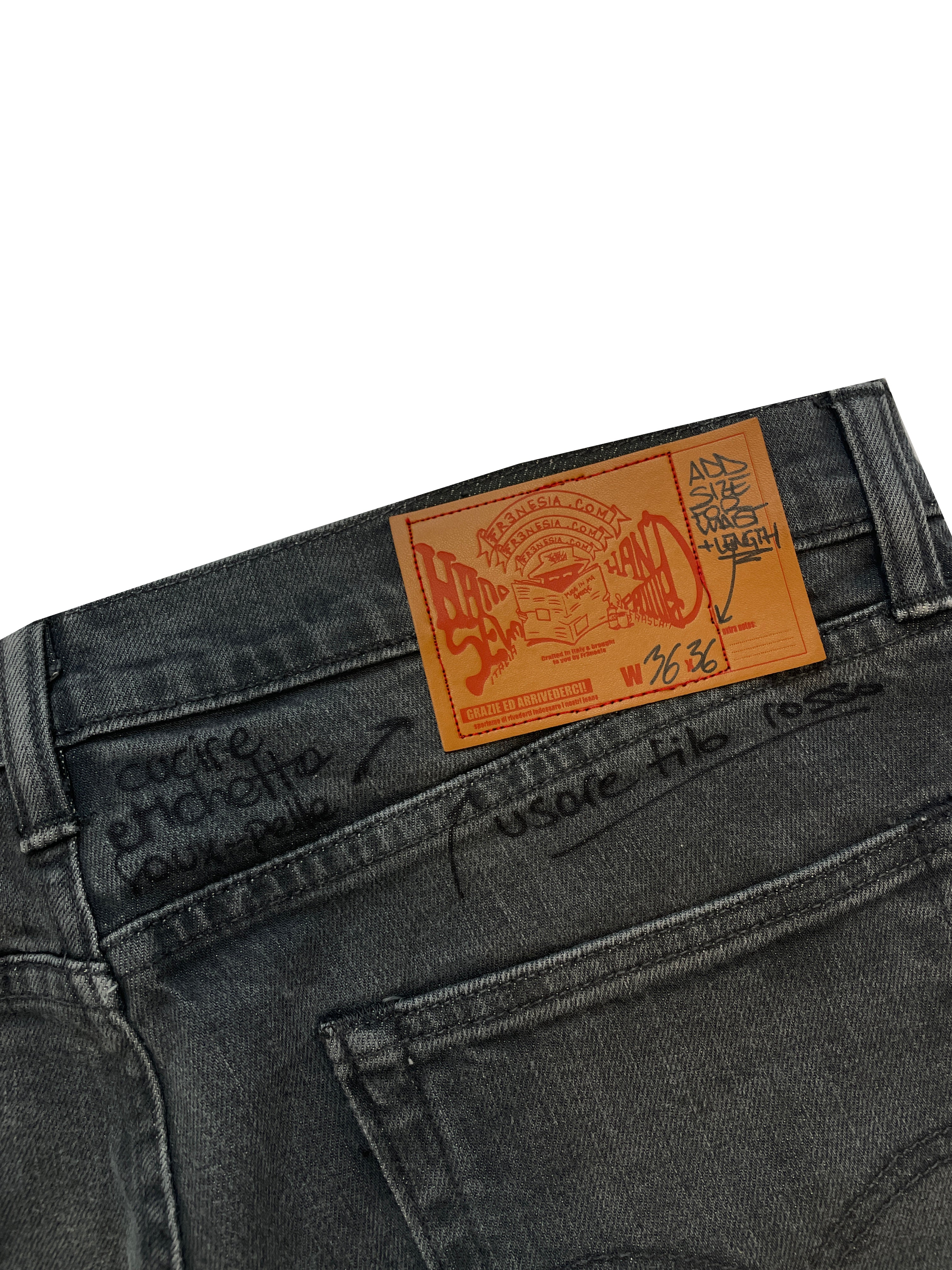 Darker black double flare jeans