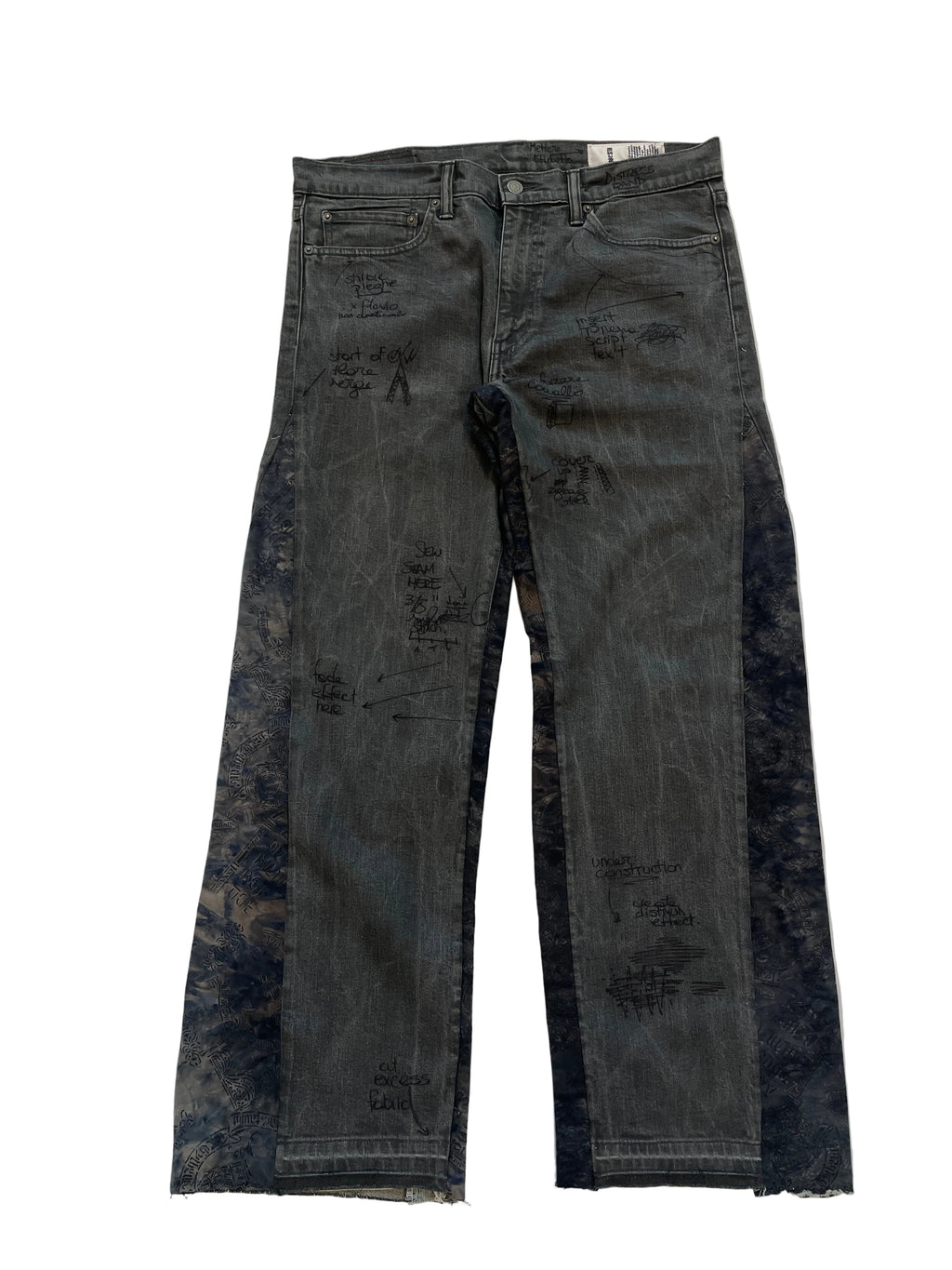 Darker black double flare jeans