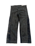 Darker black double flare jeans