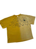Yellow faded graffiti tshirt