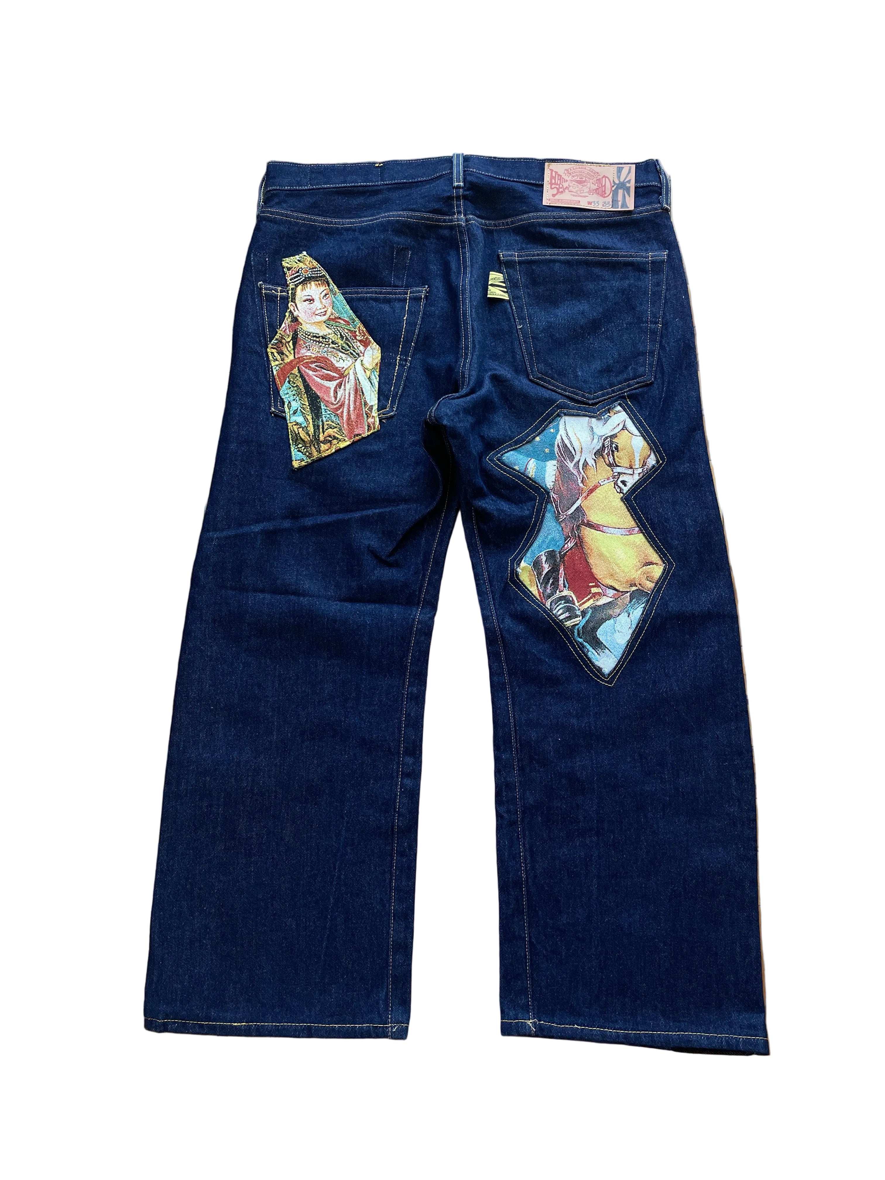 Rising Sun gold wide jeans