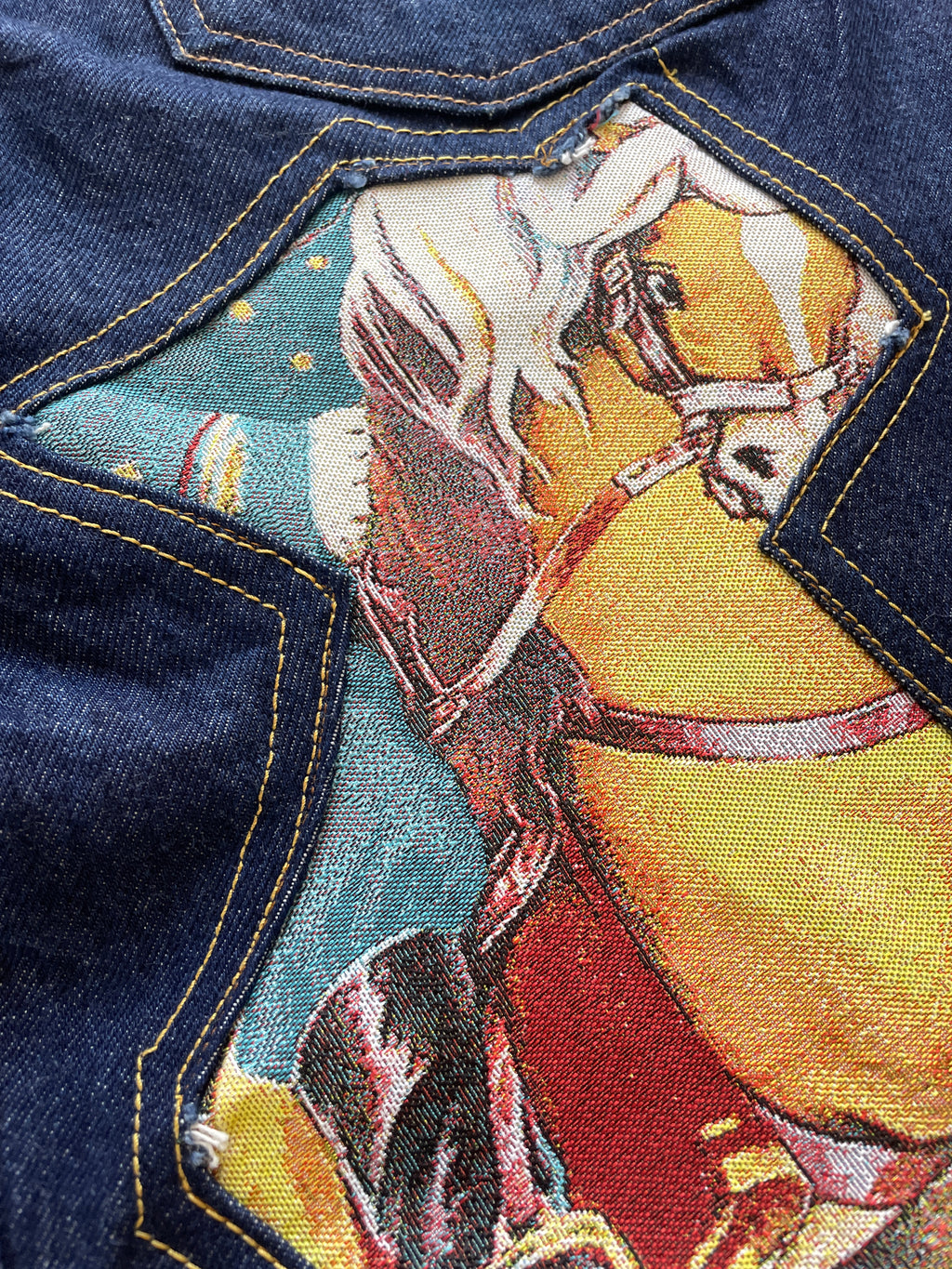 Rising Sun gold wide jeans