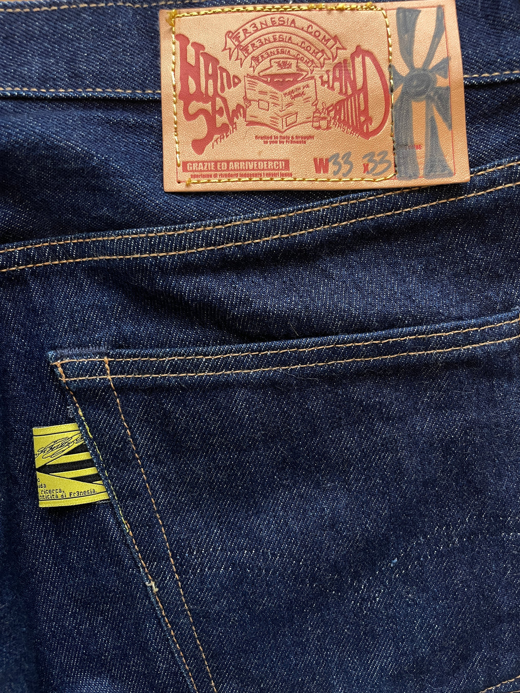 Rising Sun gold wide jeans