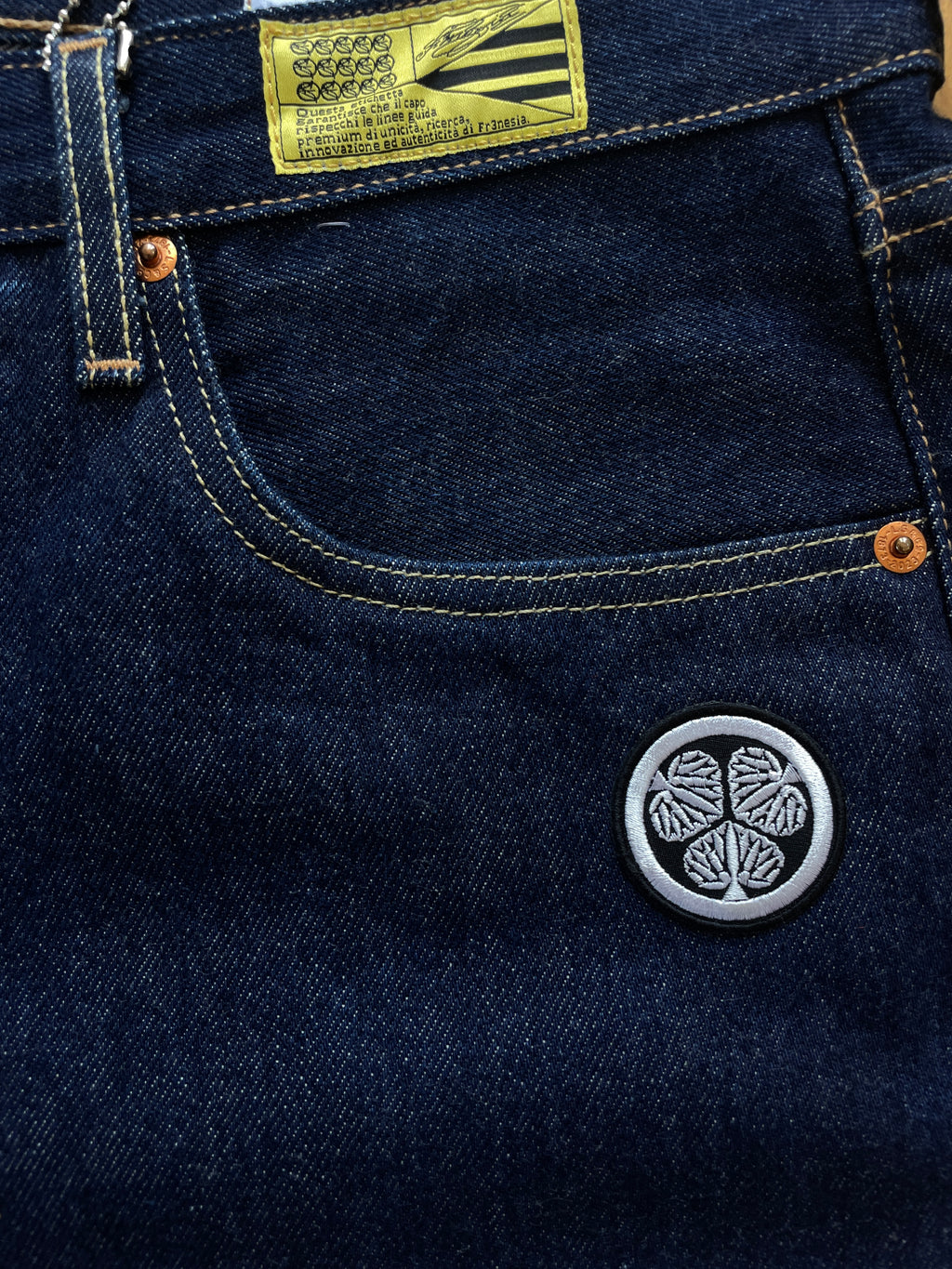 Rising Sun gold wide jeans