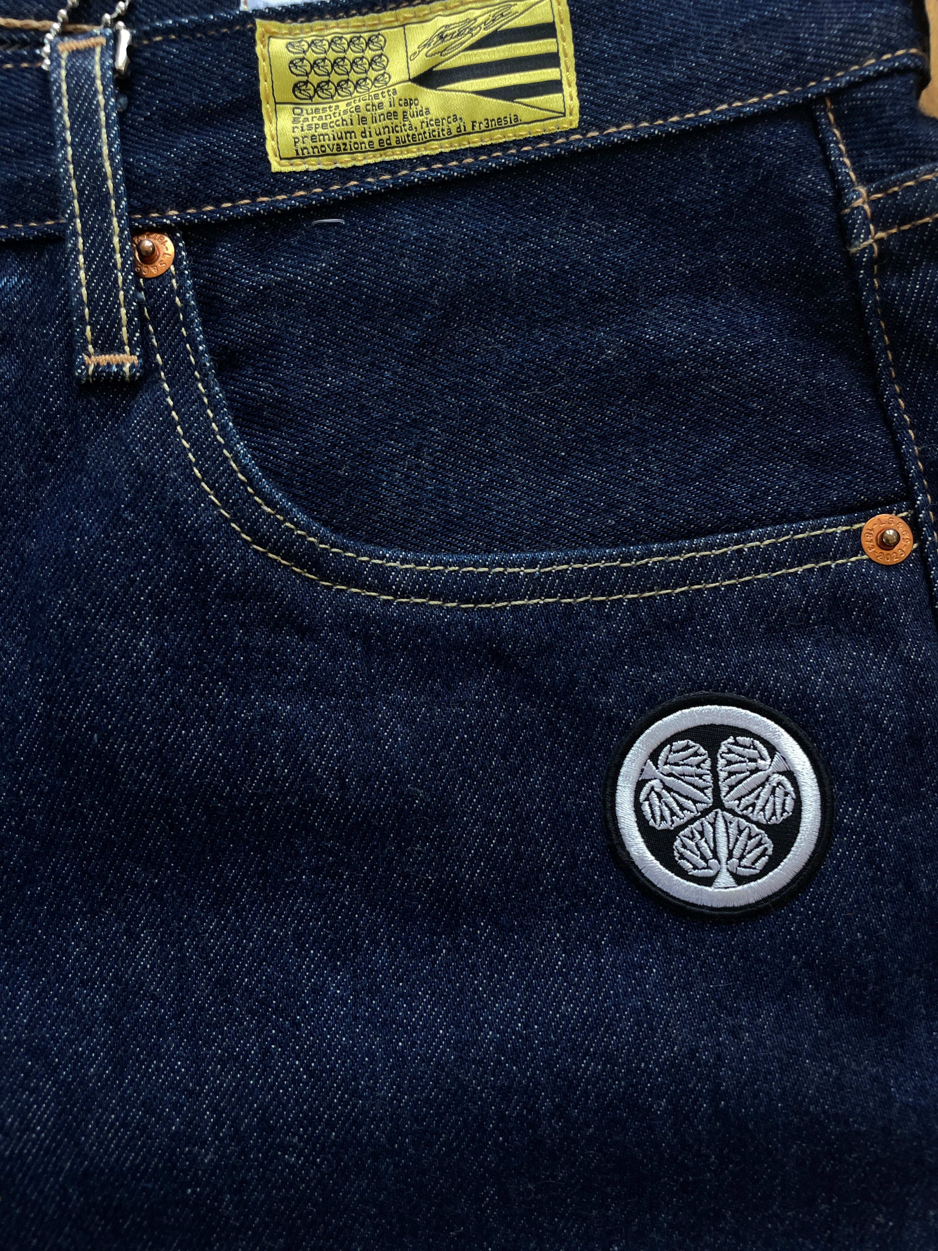 Rising Sun gold wide jeans