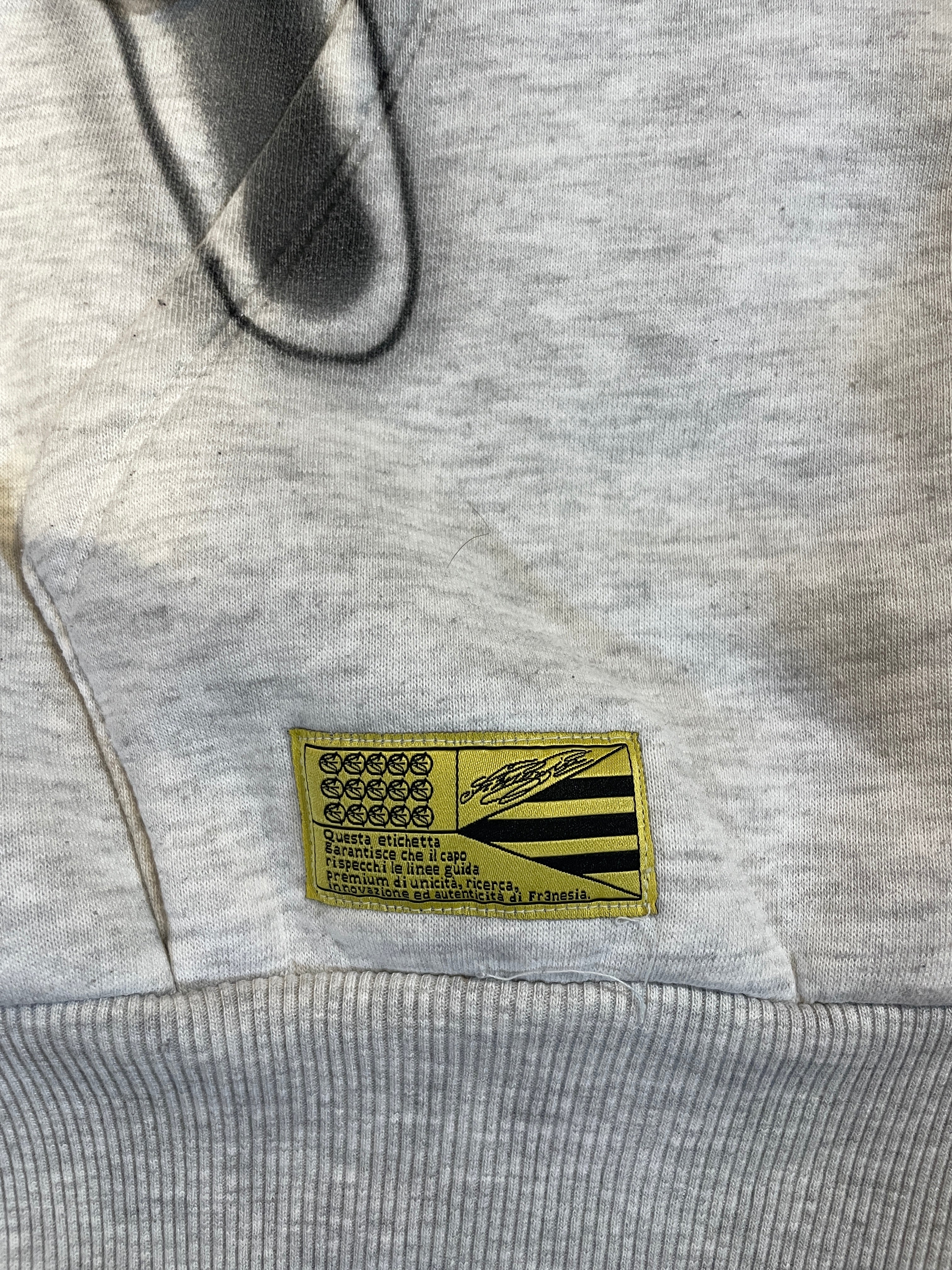 MATCHWORN Graffiti zip patchwork hoodie