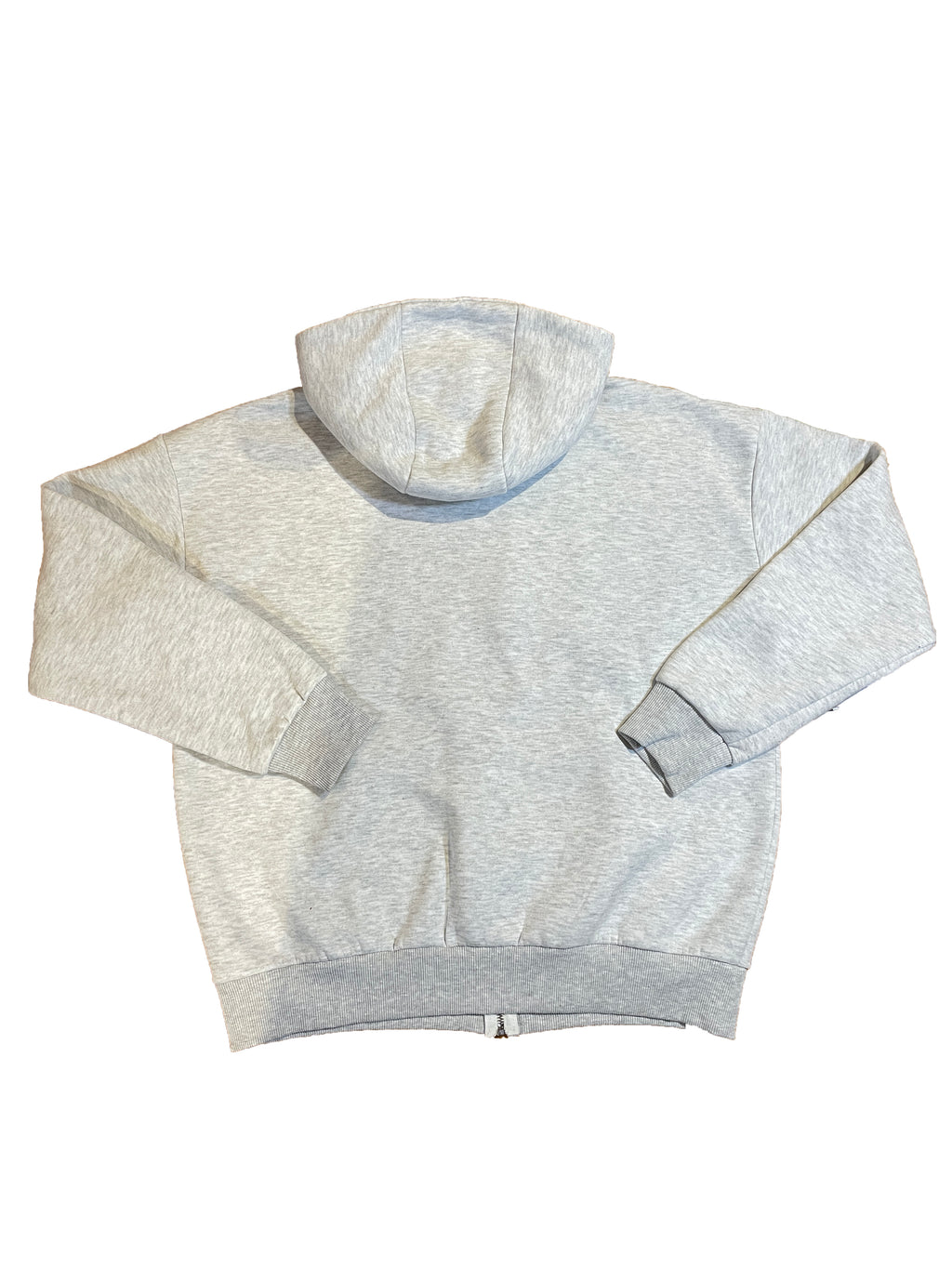 Graffiti zip patchwork hoodie