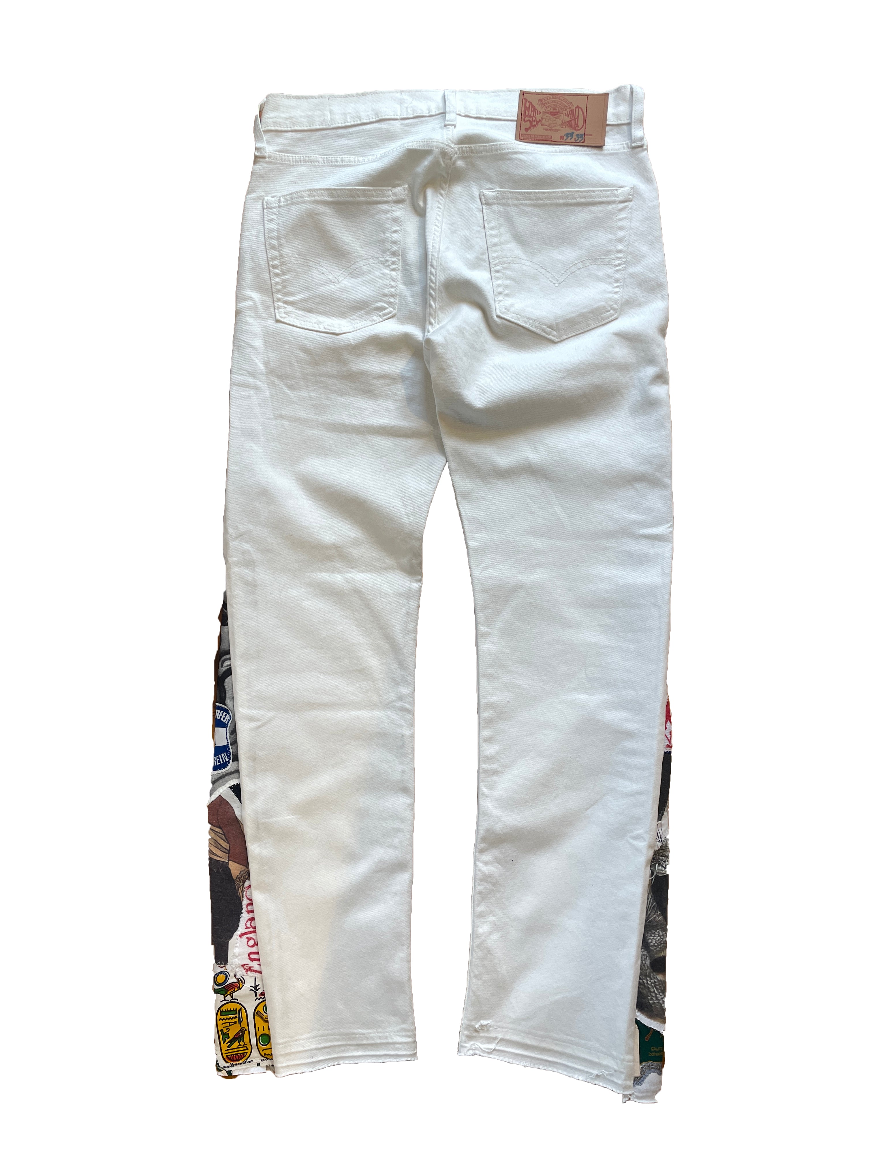 White Snakes flare jeans