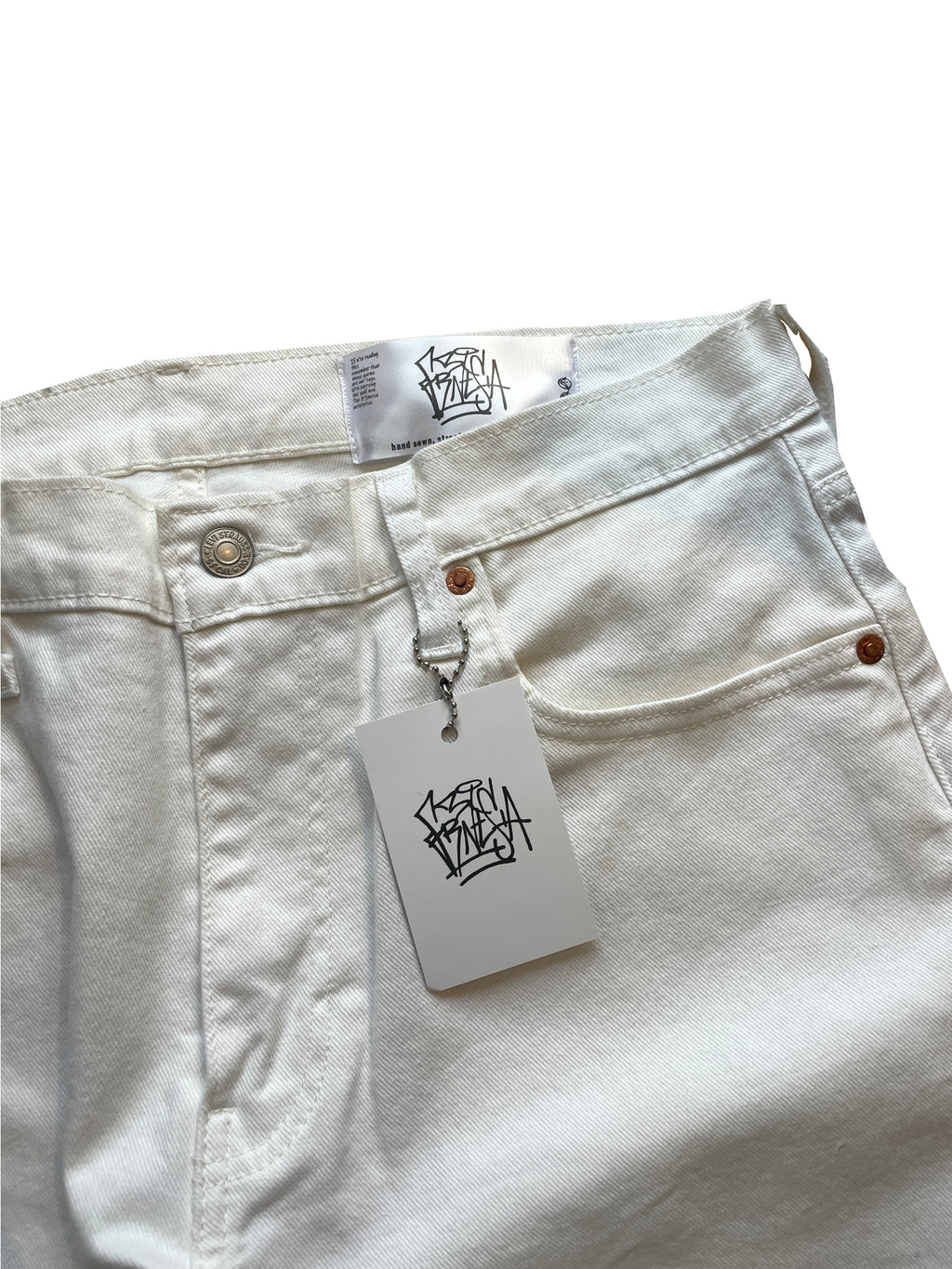 White Snakes flare jeans