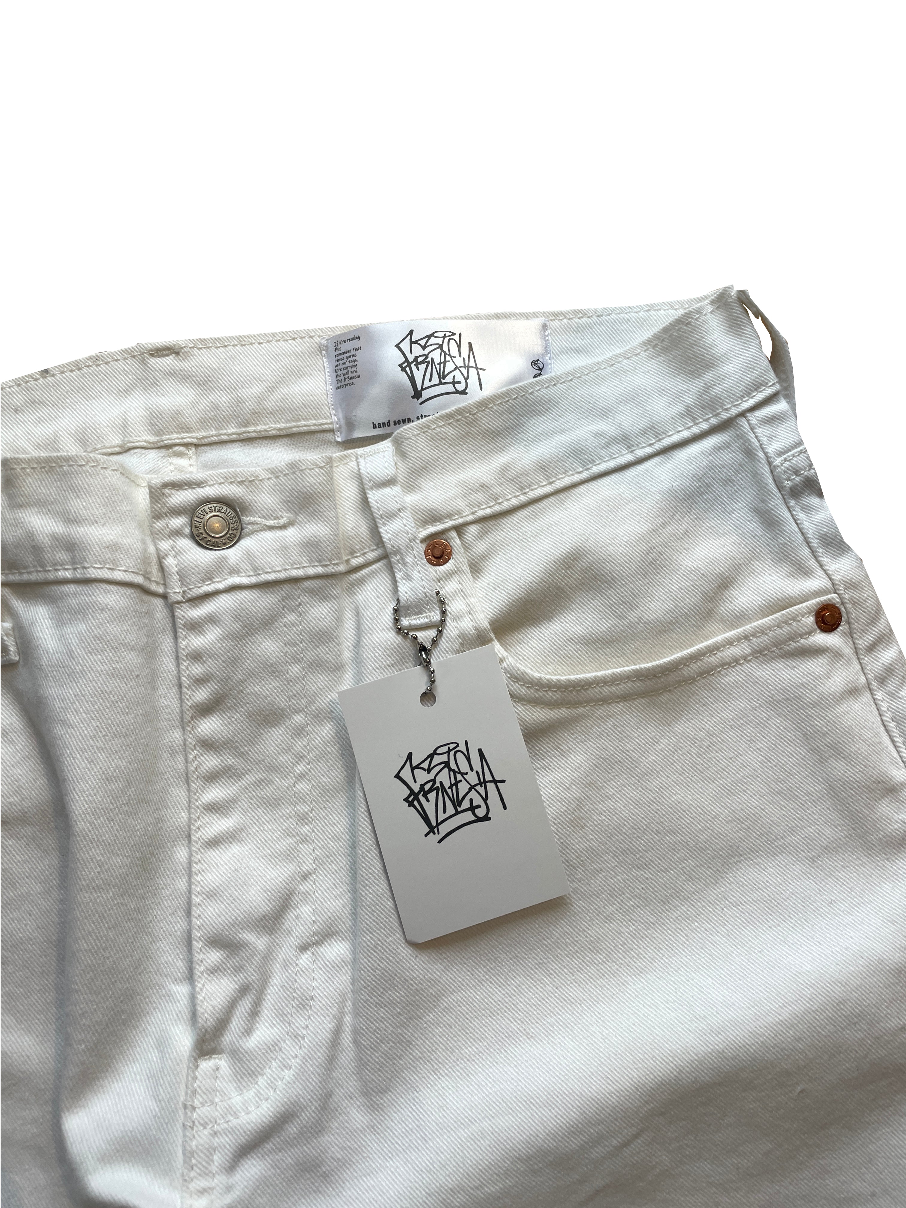 White Snakes flare jeans