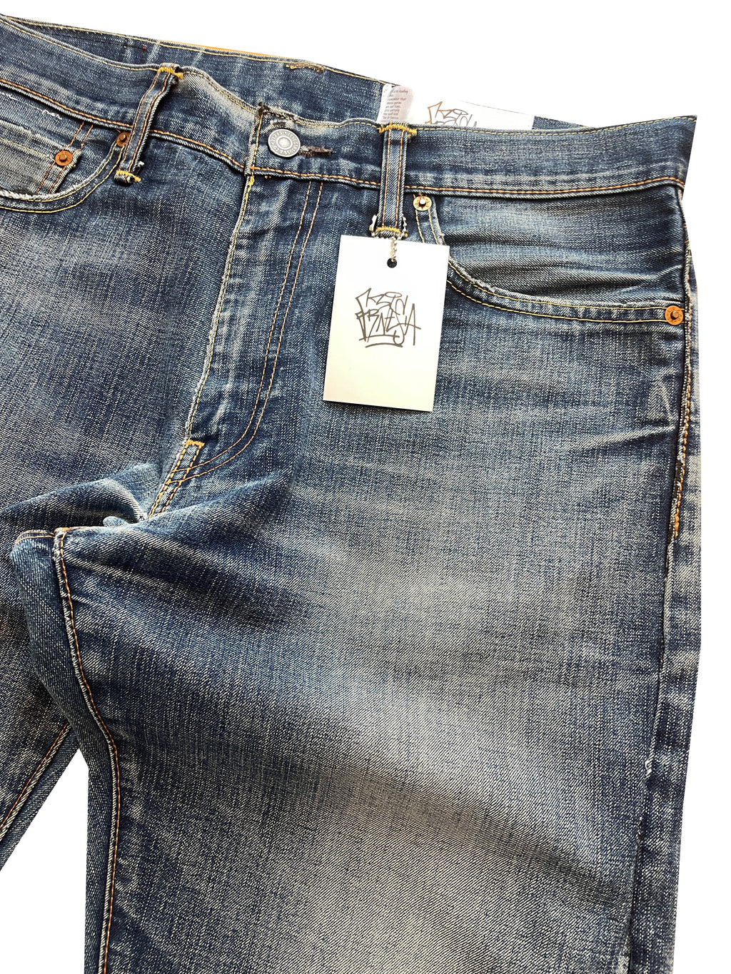 Fresh orange flare jeans