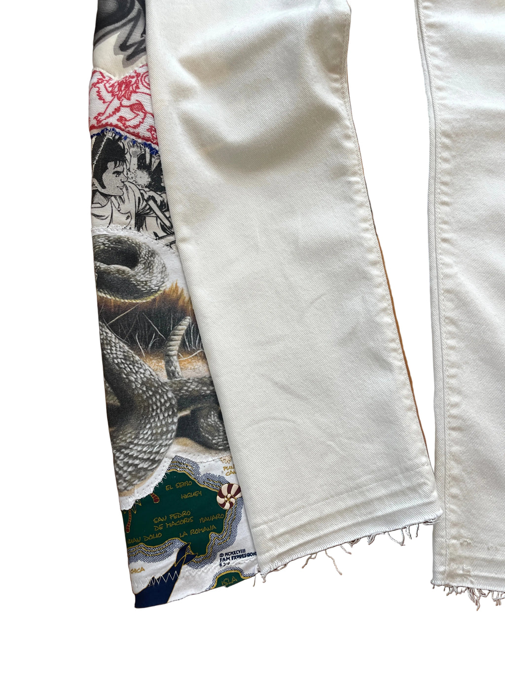 White Snakes flare jeans