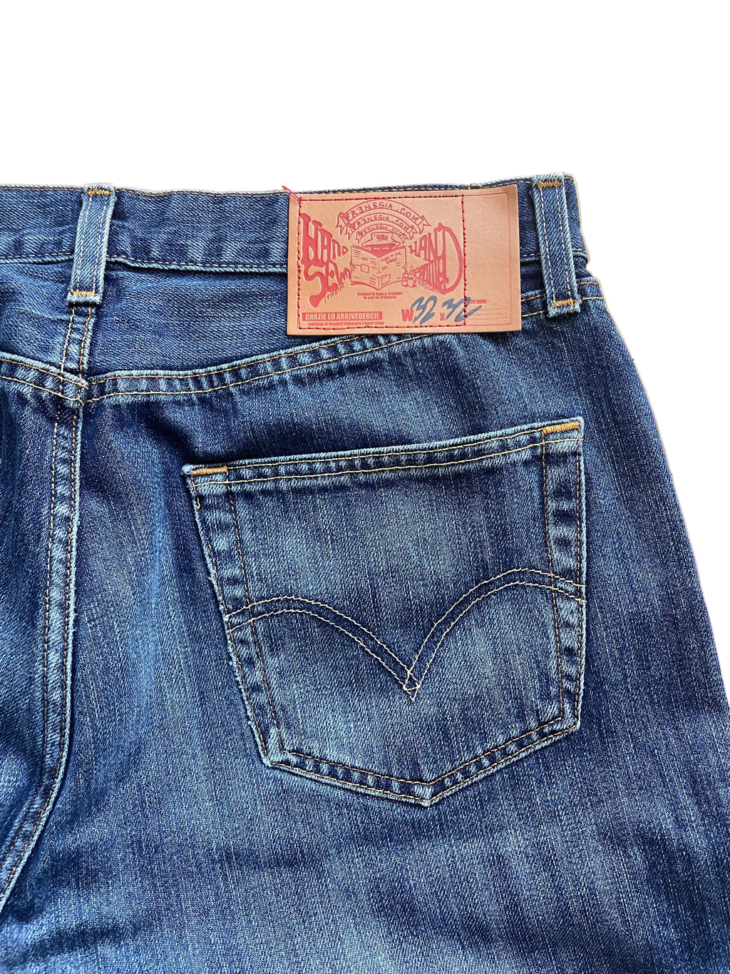 Blu fiammato flare jeans