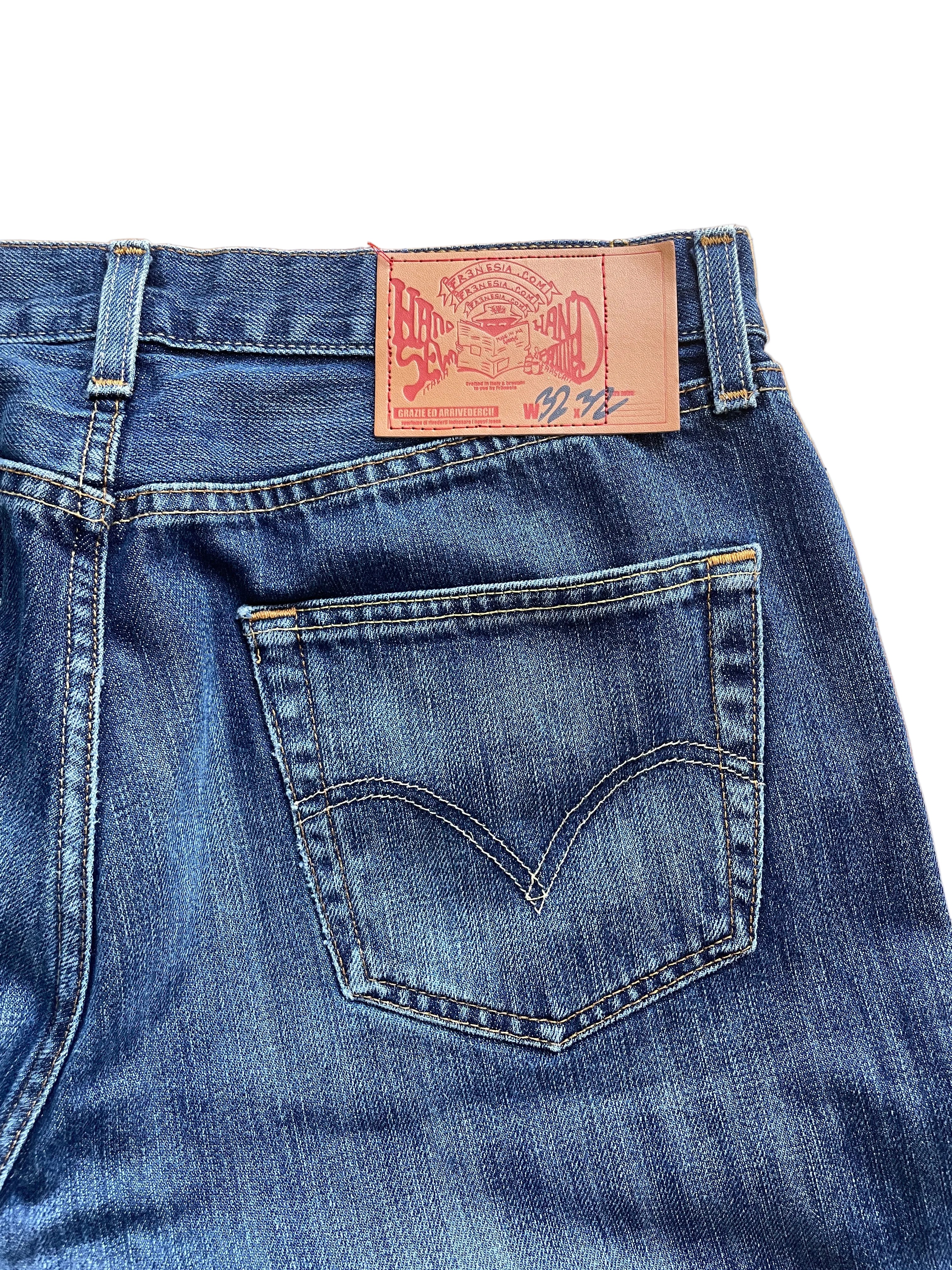 Blu fiammato flare jeans