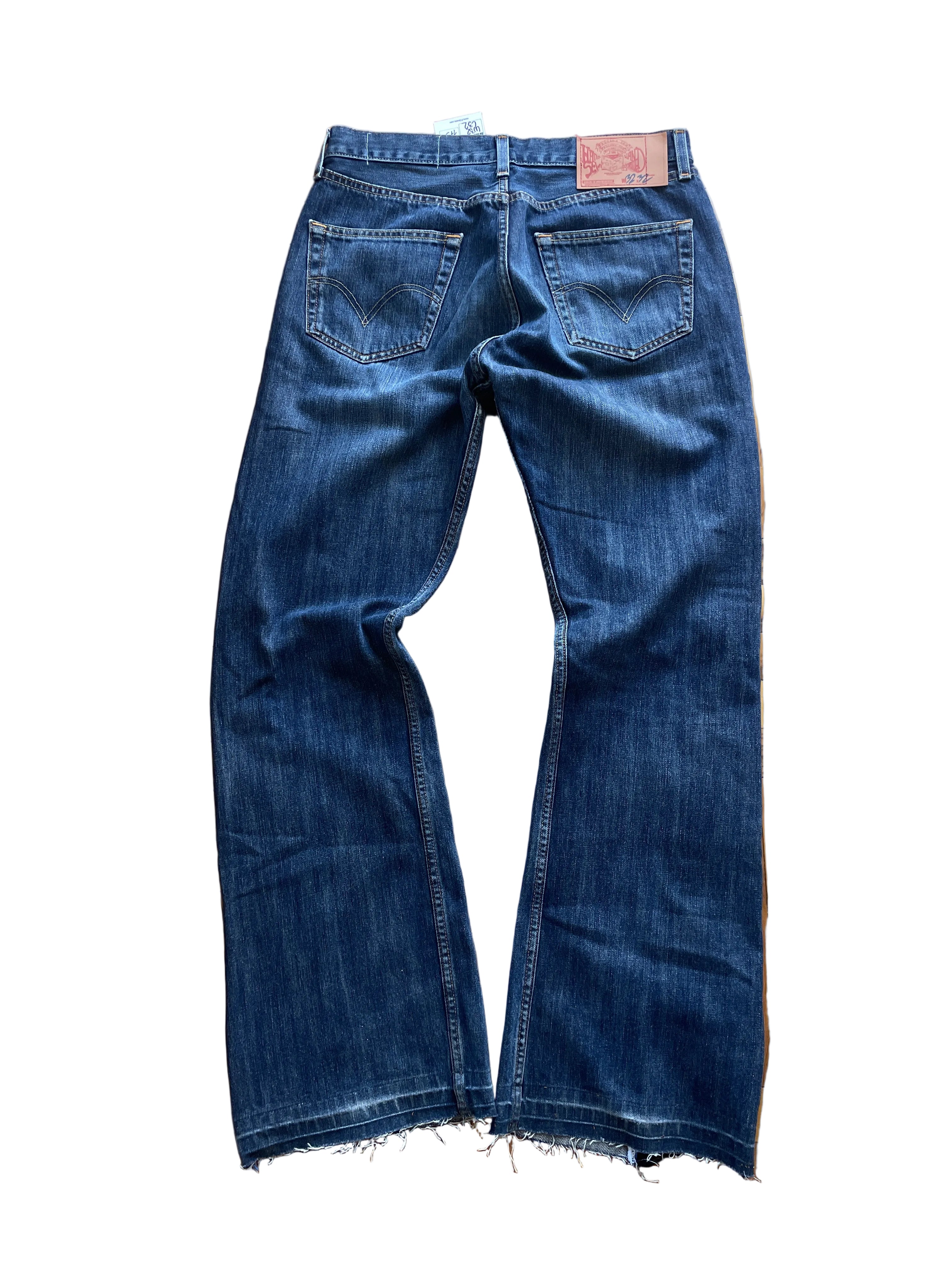 Blu fiammato flare jeans