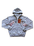 Upgraded letters patch zip hoodie