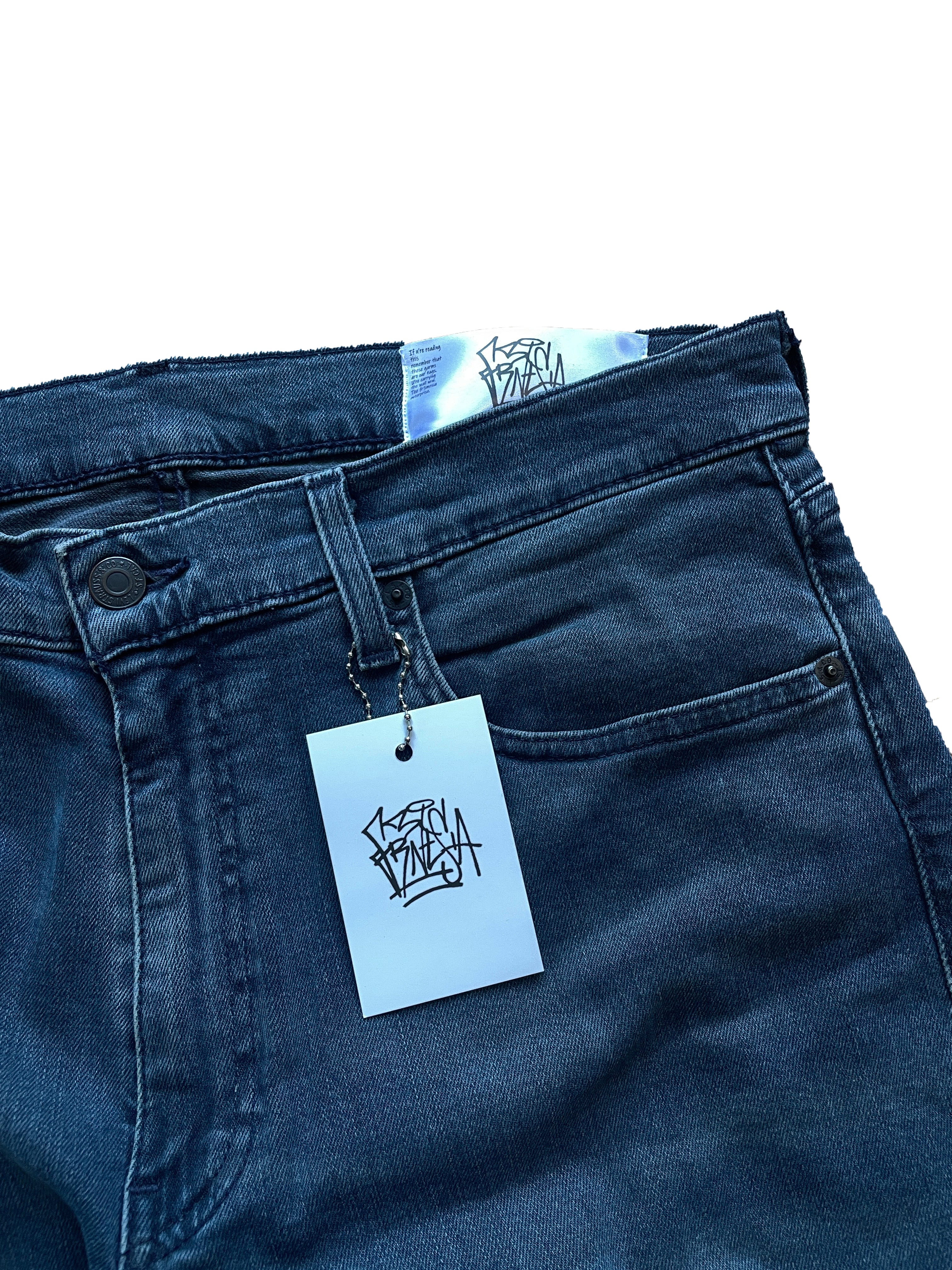 Antracite cement flare jeans