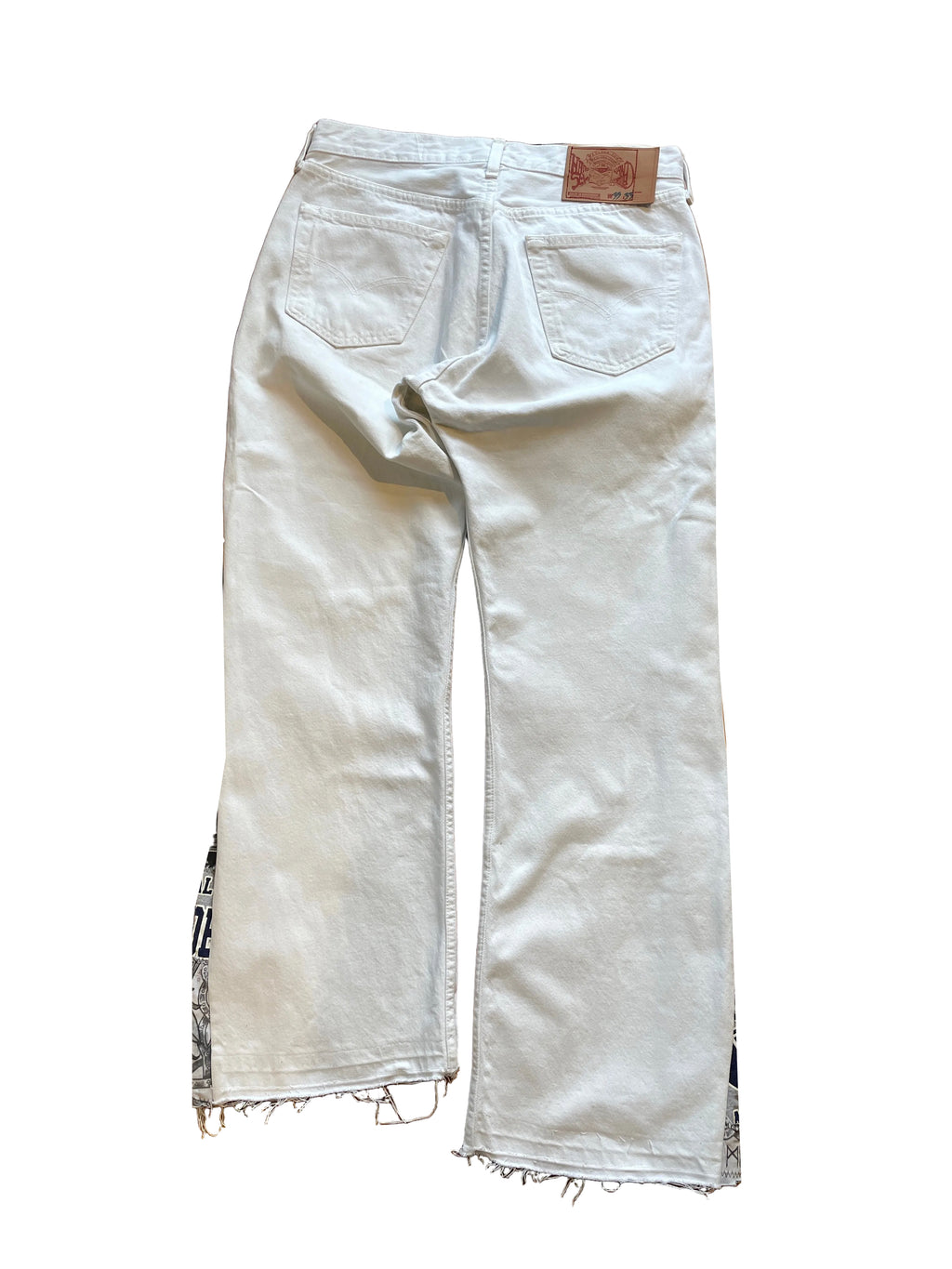 White anime flare jeans