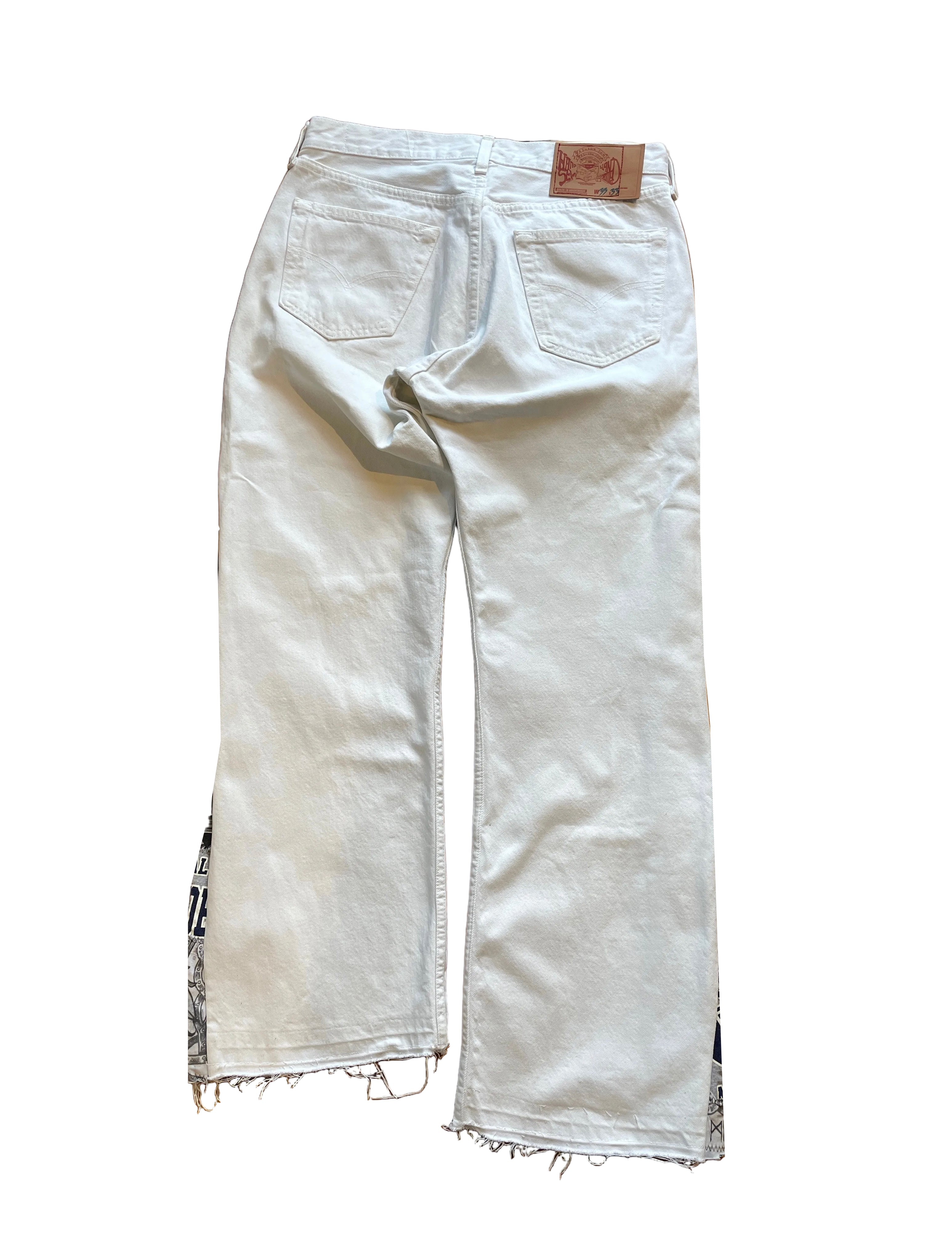 White anime flare jeans
