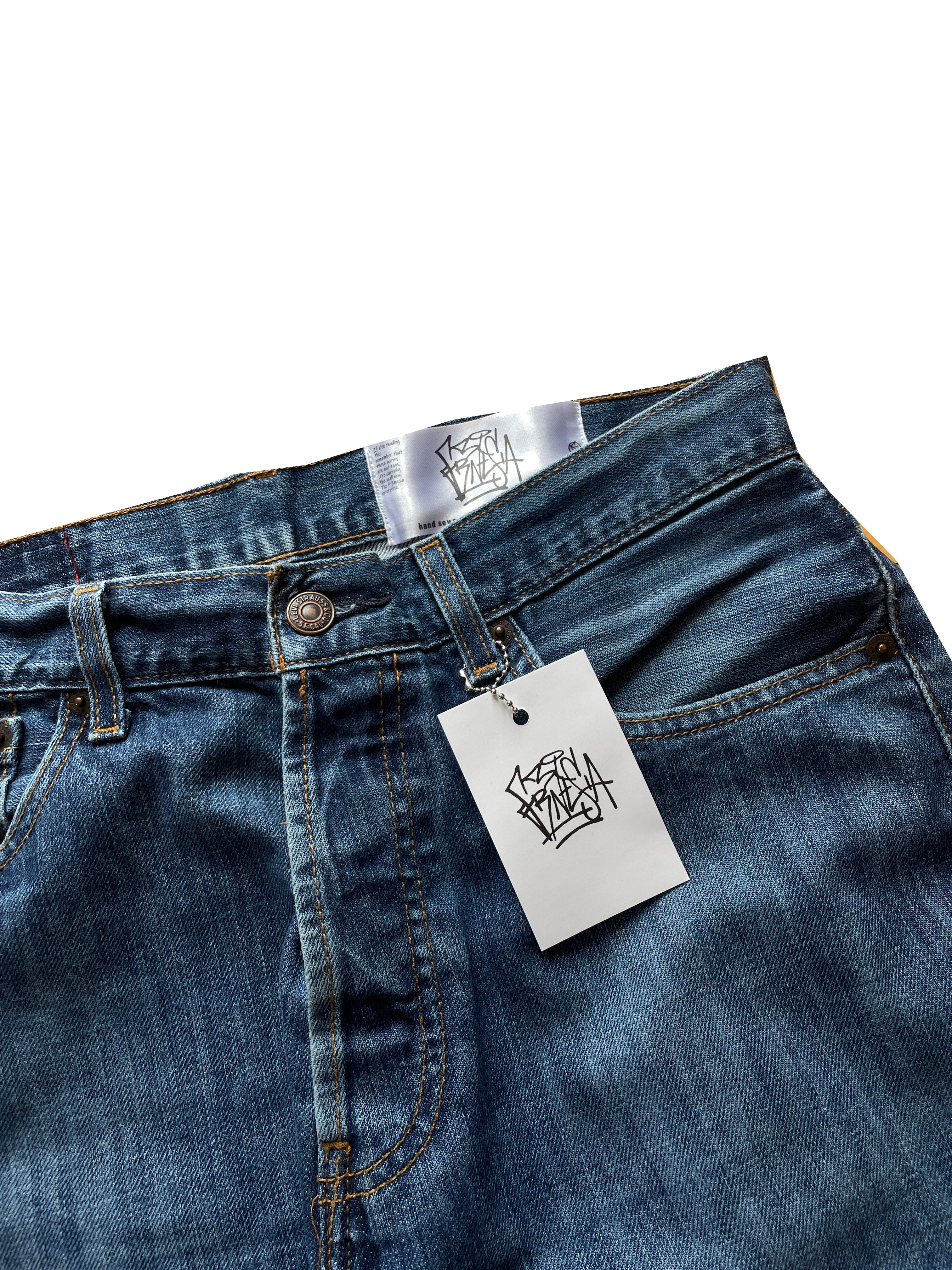 Neon anime flare jeans