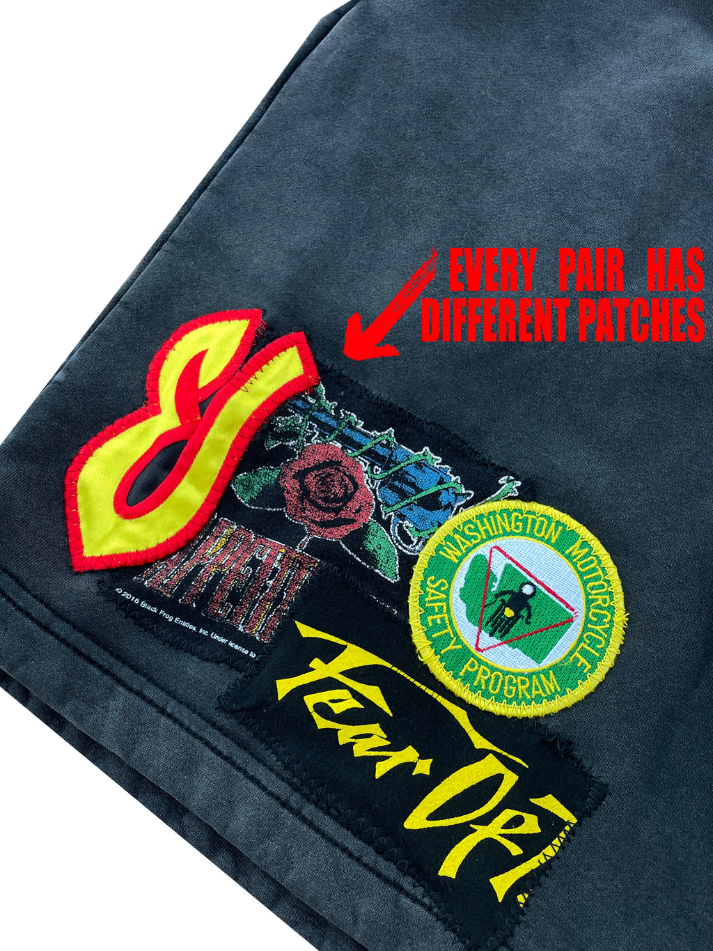 Airbrush fleece stone washed shorts