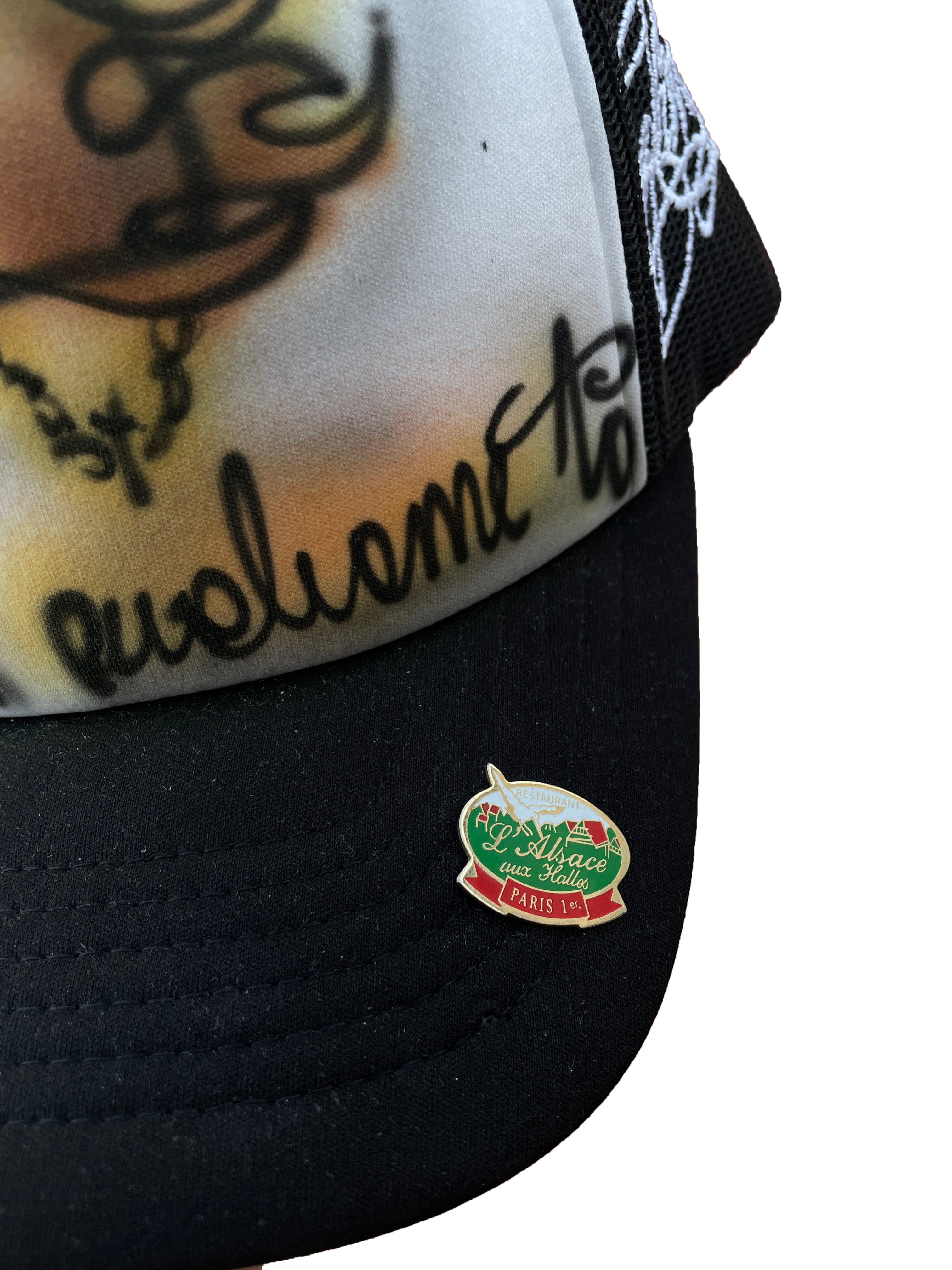 Plant the flag black trucker cap